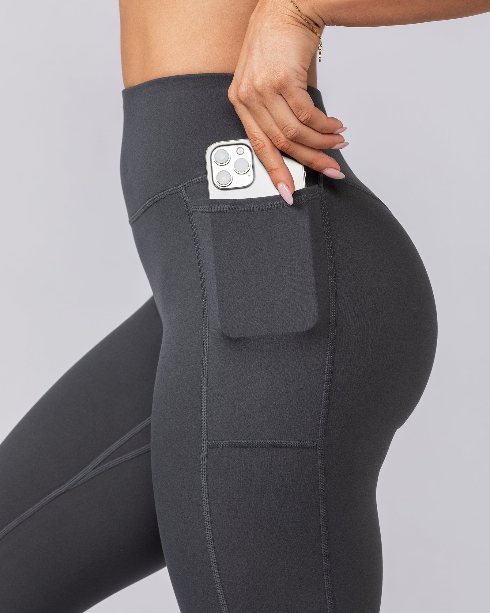 Everyday Pocket Ankle Length Leggings - Granite - Image 3