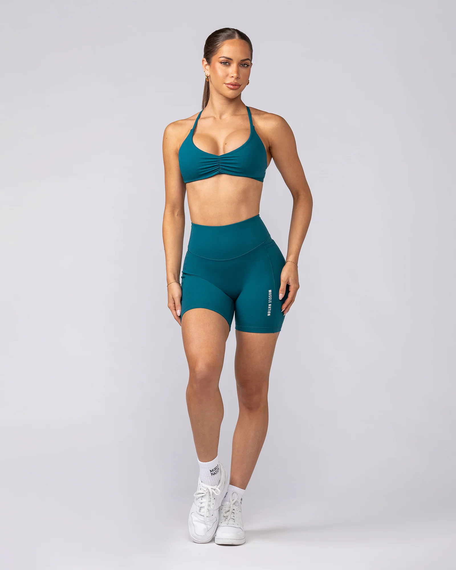 Everyday Pocket Bike Shorts - Deep Teal - Image 6