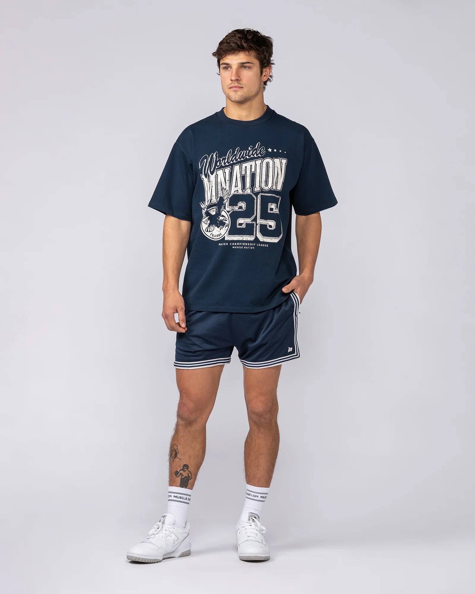 Falcon Regular Fit Tee - Navy - Image 5