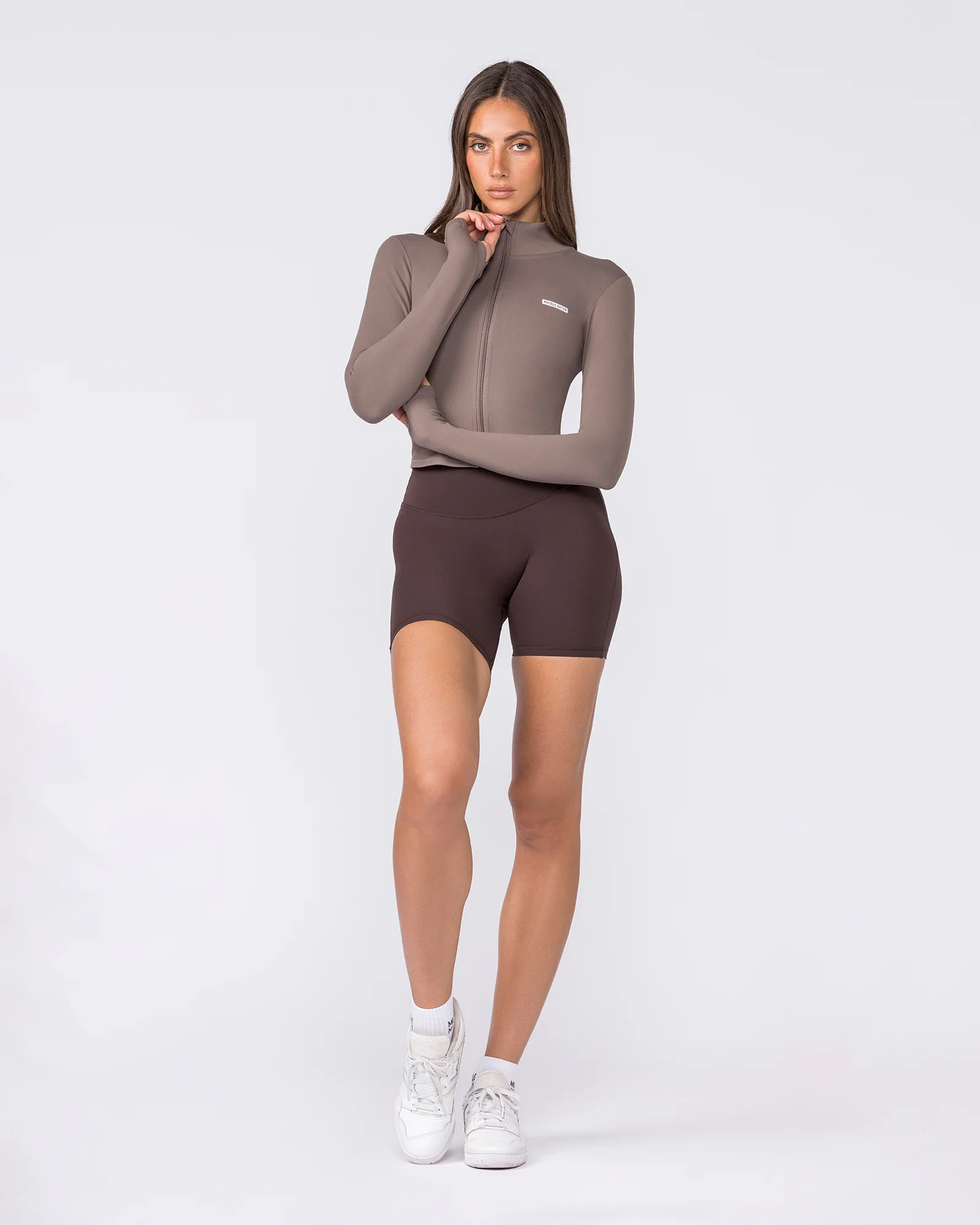 Favourite Cropped Zip Through - Taupe - Image 6