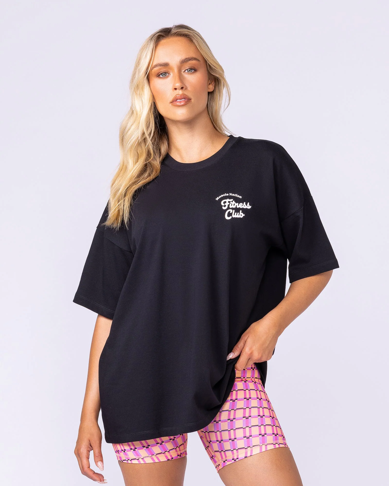 Fizz Oversized Tee - Black - Image 2