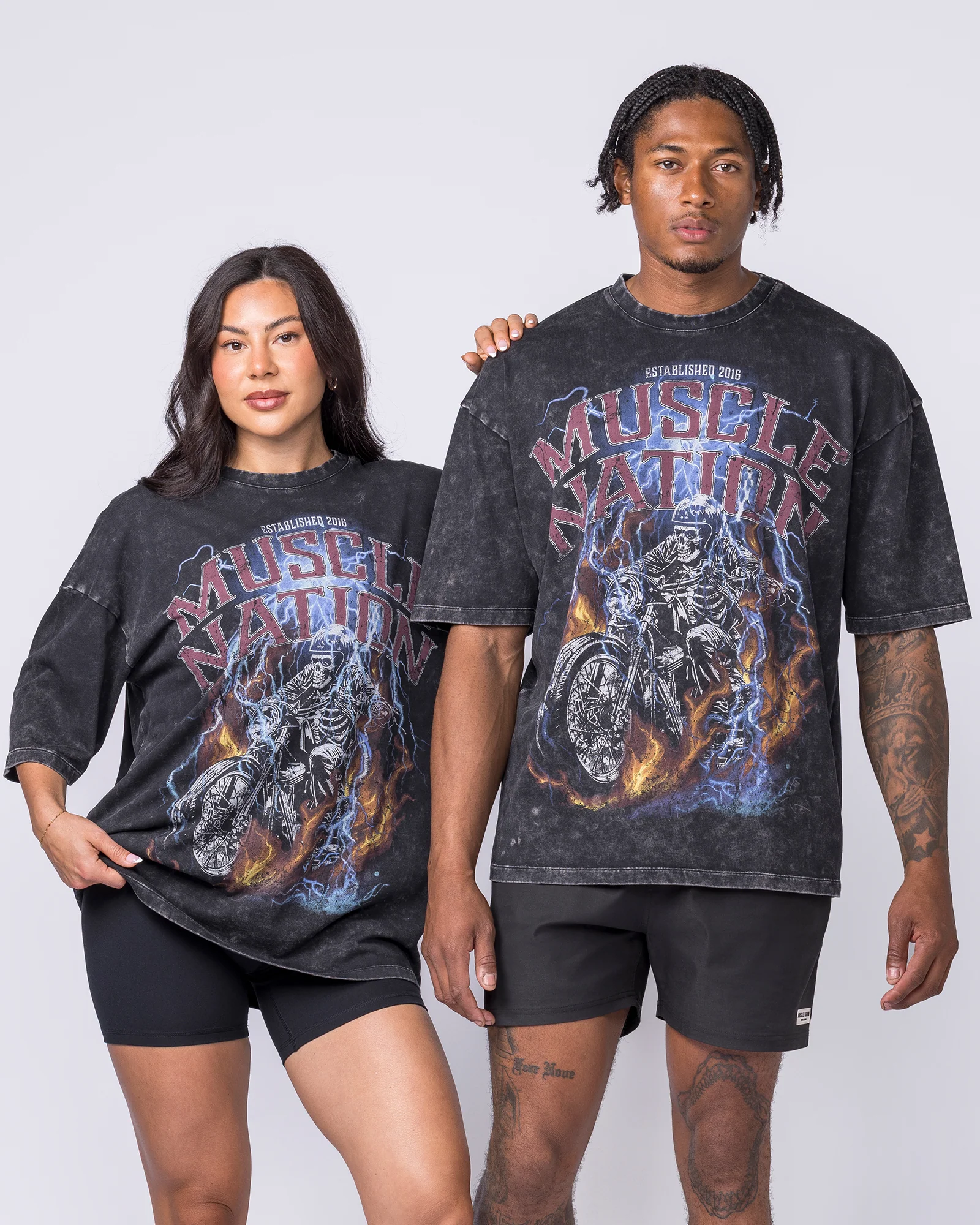 Full Throttle Oversized Vintage Tee - Washed Black - Image 6