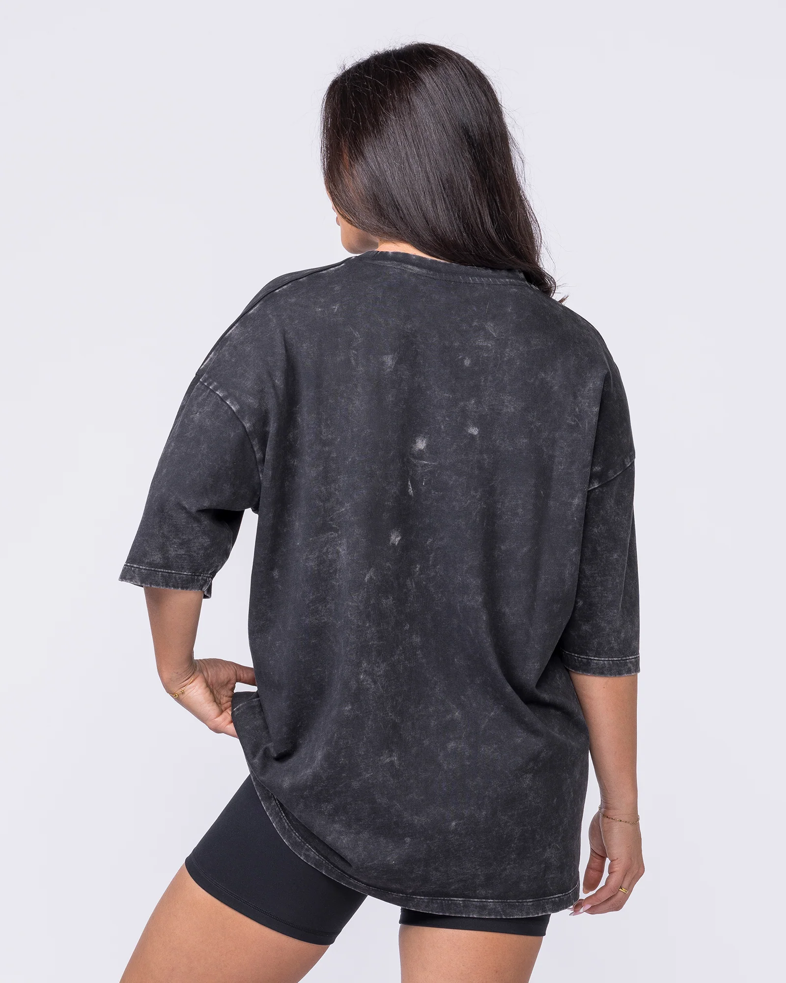 Full Throttle Oversized Vintage Tee - Washed Black - Image 8