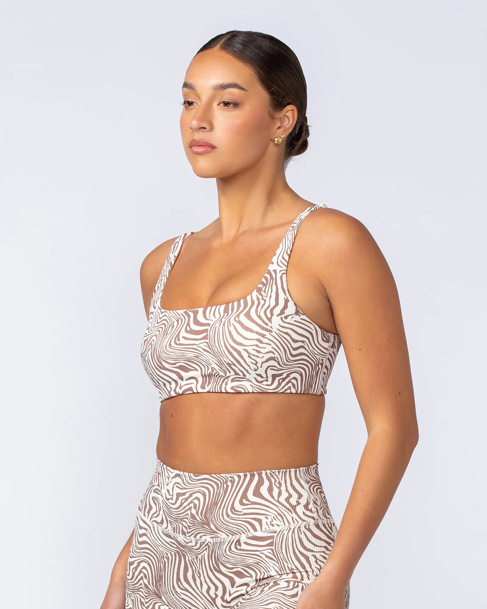 Fundamental Zebra Rib Bra - Cinnamon Zebra - Image 4