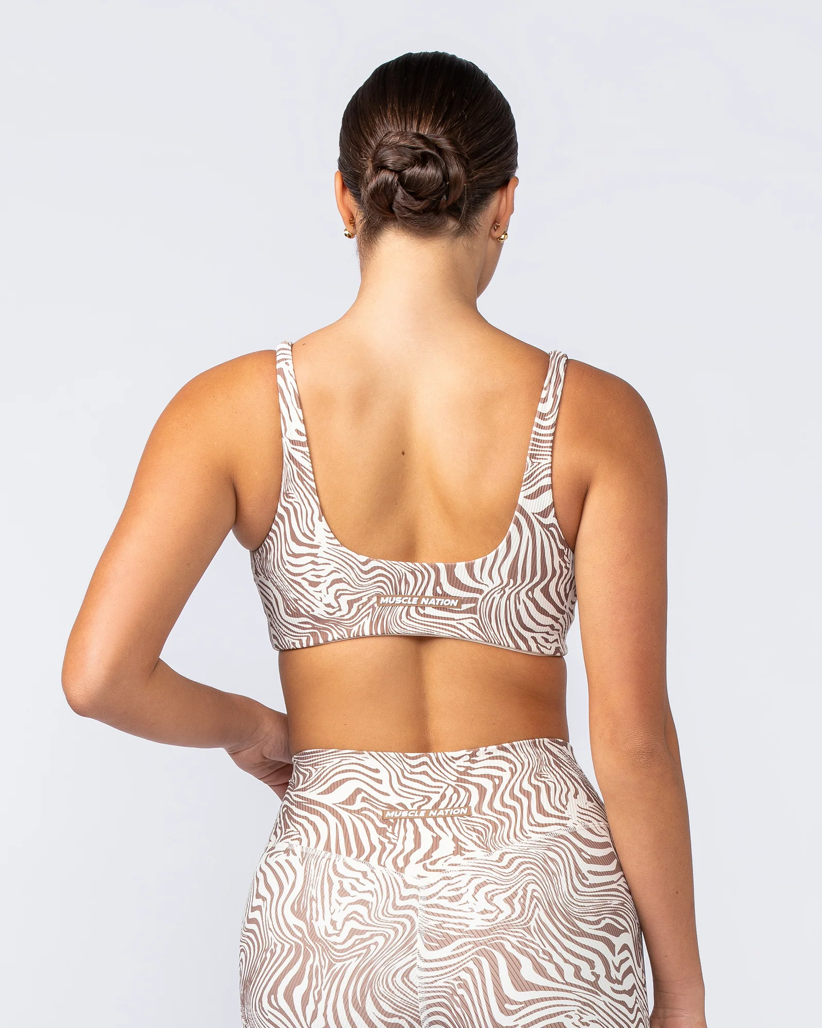 Fundamental Zebra Rib Bra - Cinnamon Zebra - Image 6