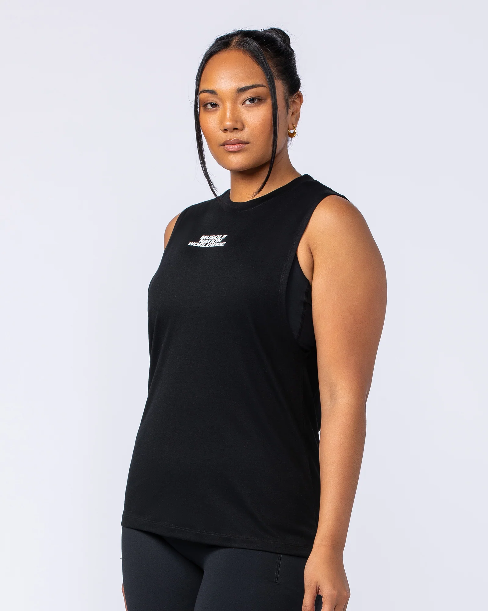 Global Drop Arm Tank - Black - Image 4