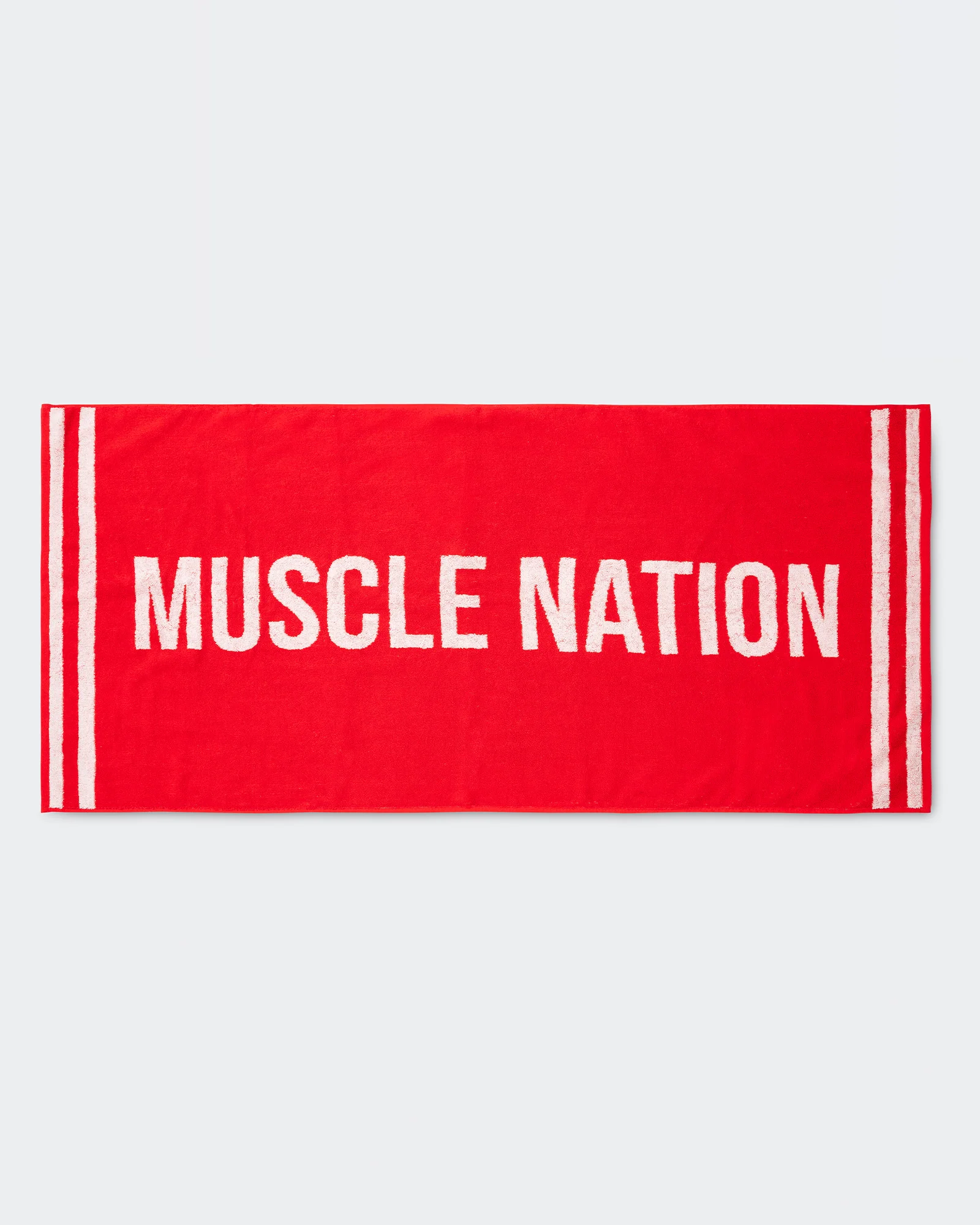 Gym Towel - Chilli/ White - Image 2