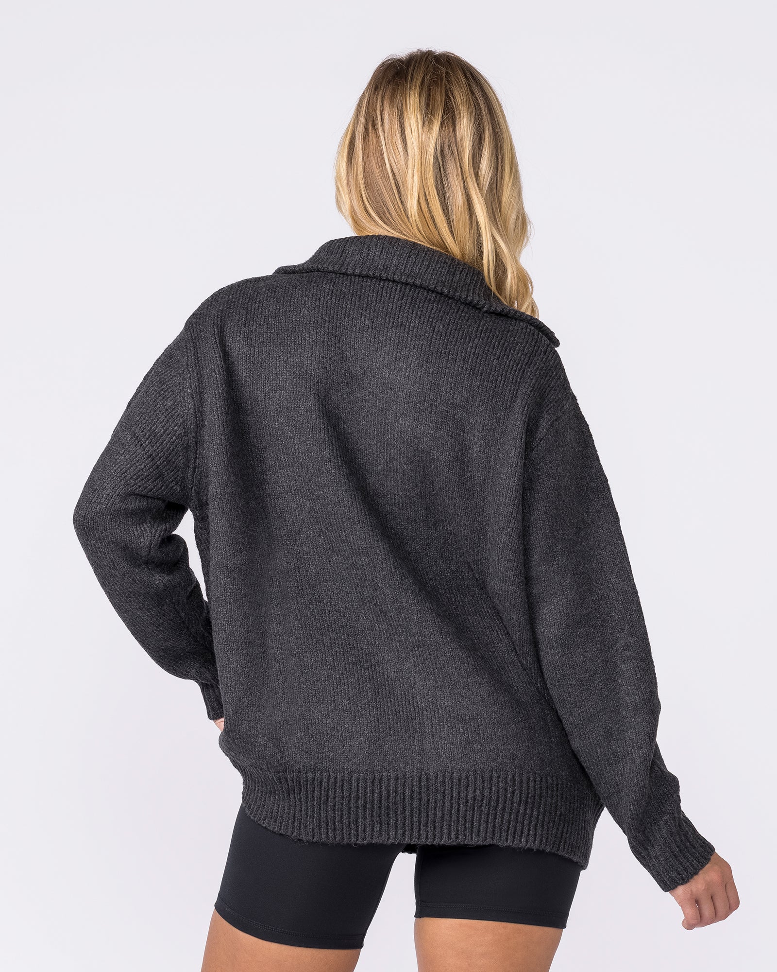 Heritage Oversized Knit - Black Marl - Image 6