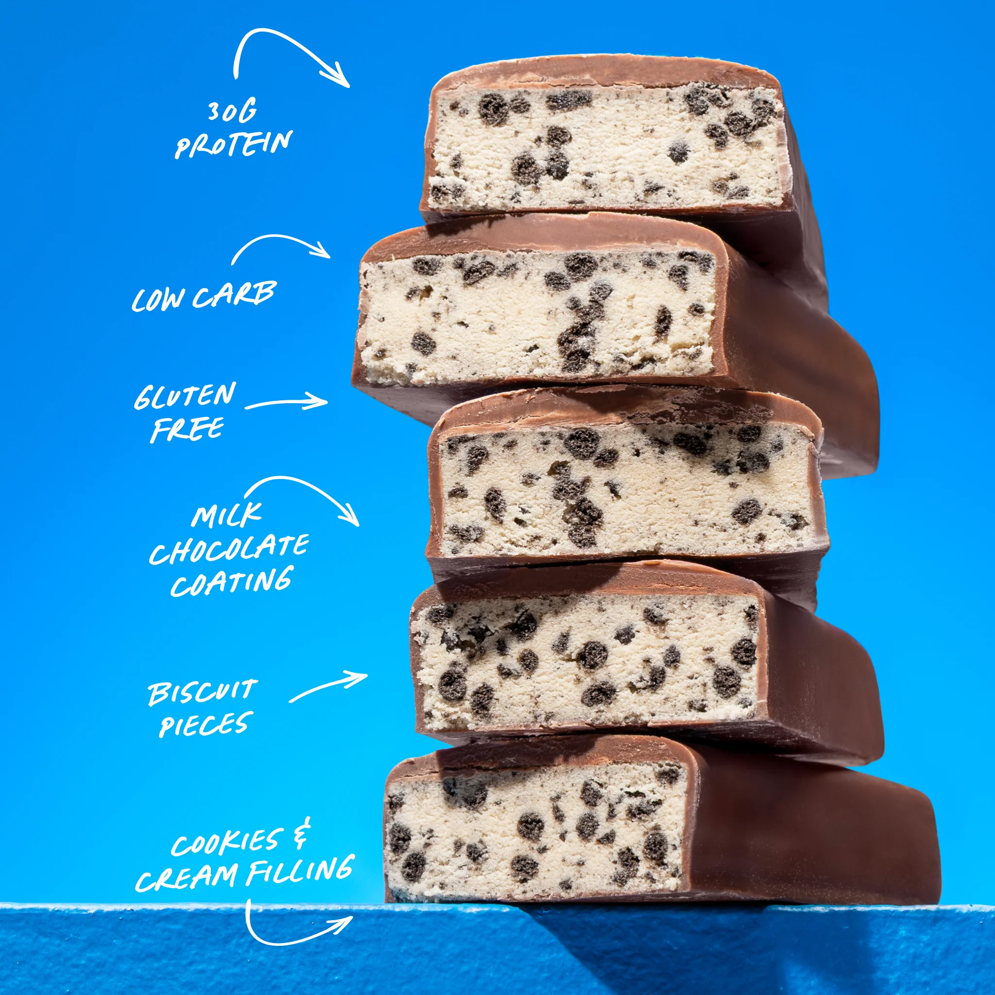 HIGH PROTEIN BAR - Cookies & Cream - Box of 12 - Image 3