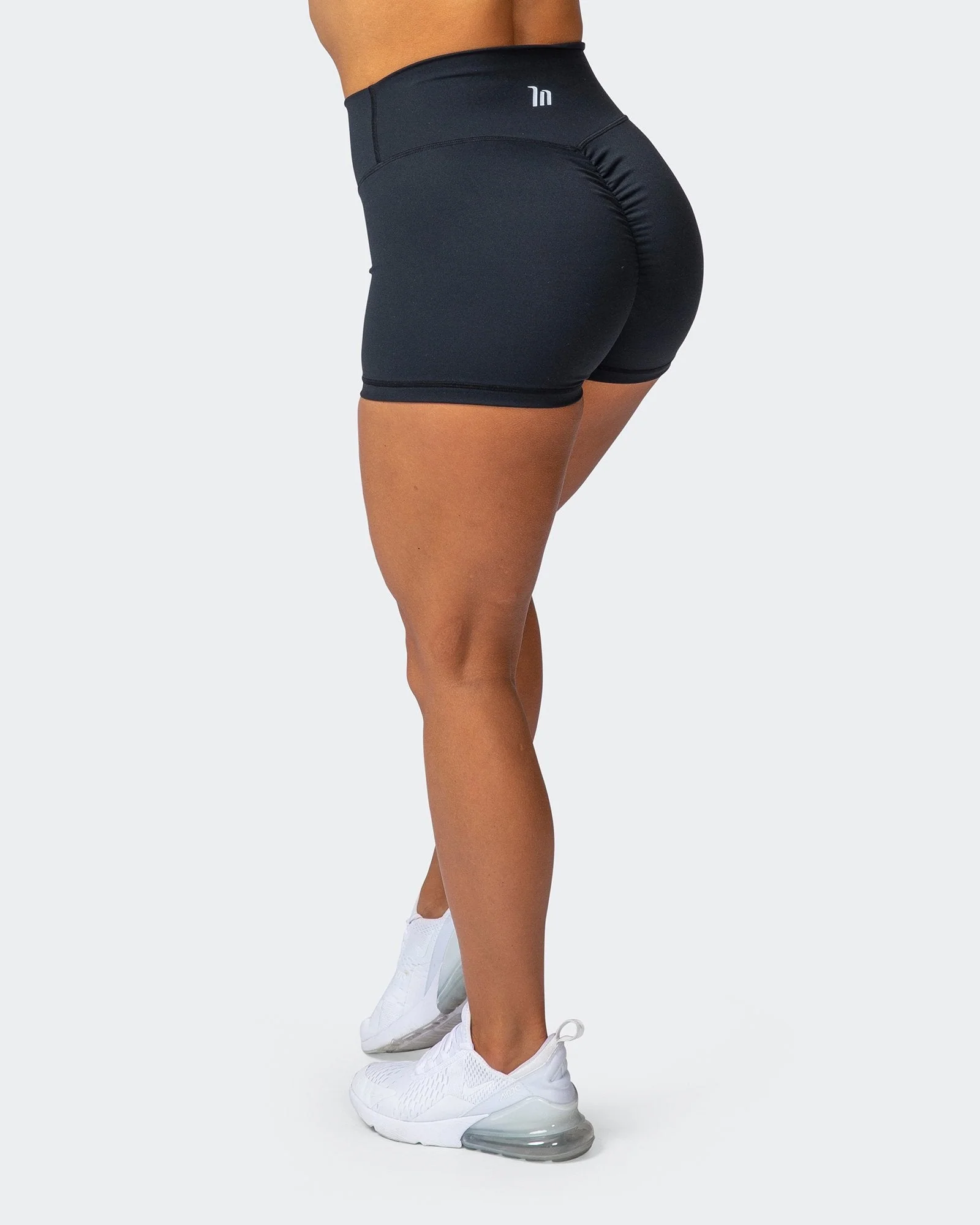 Signature Scrunch Booty Shorts - Black - Image 4