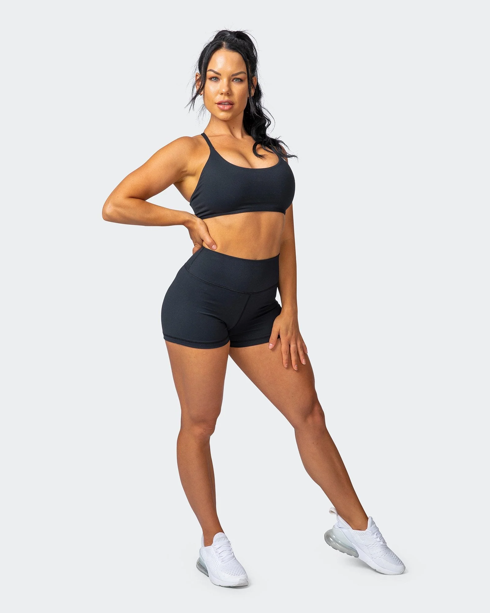 Signature Scrunch Booty Shorts - Black - Image 7
