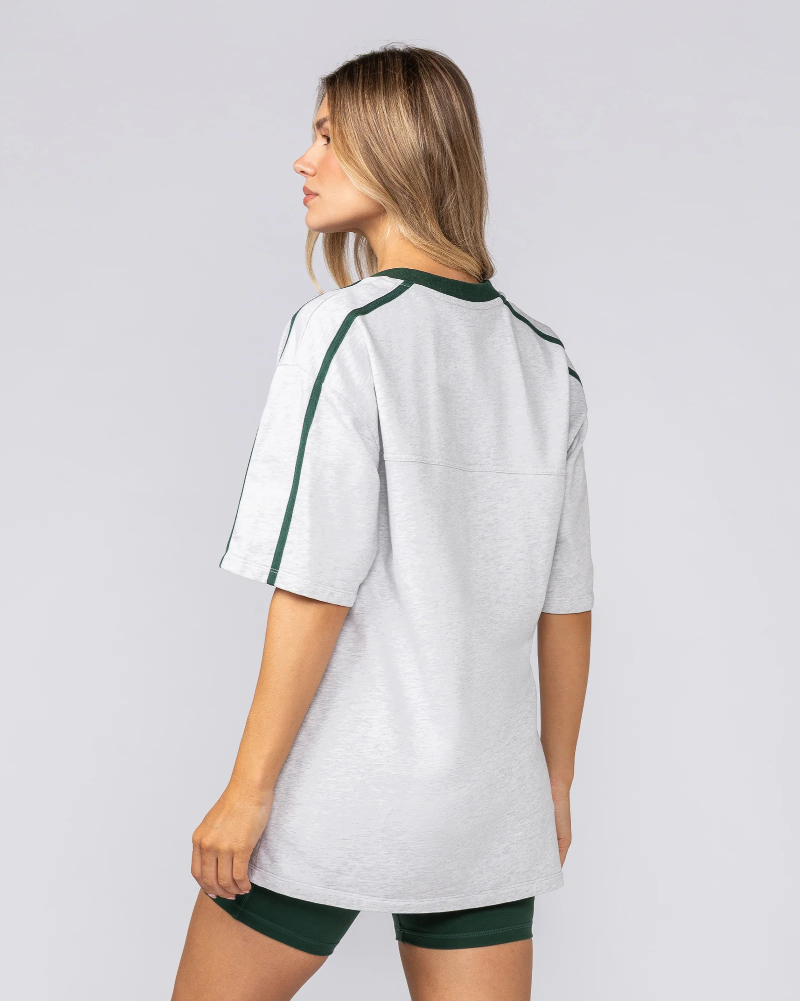 Homage Oversized Tee - Snow Grey Marl - Image 3
