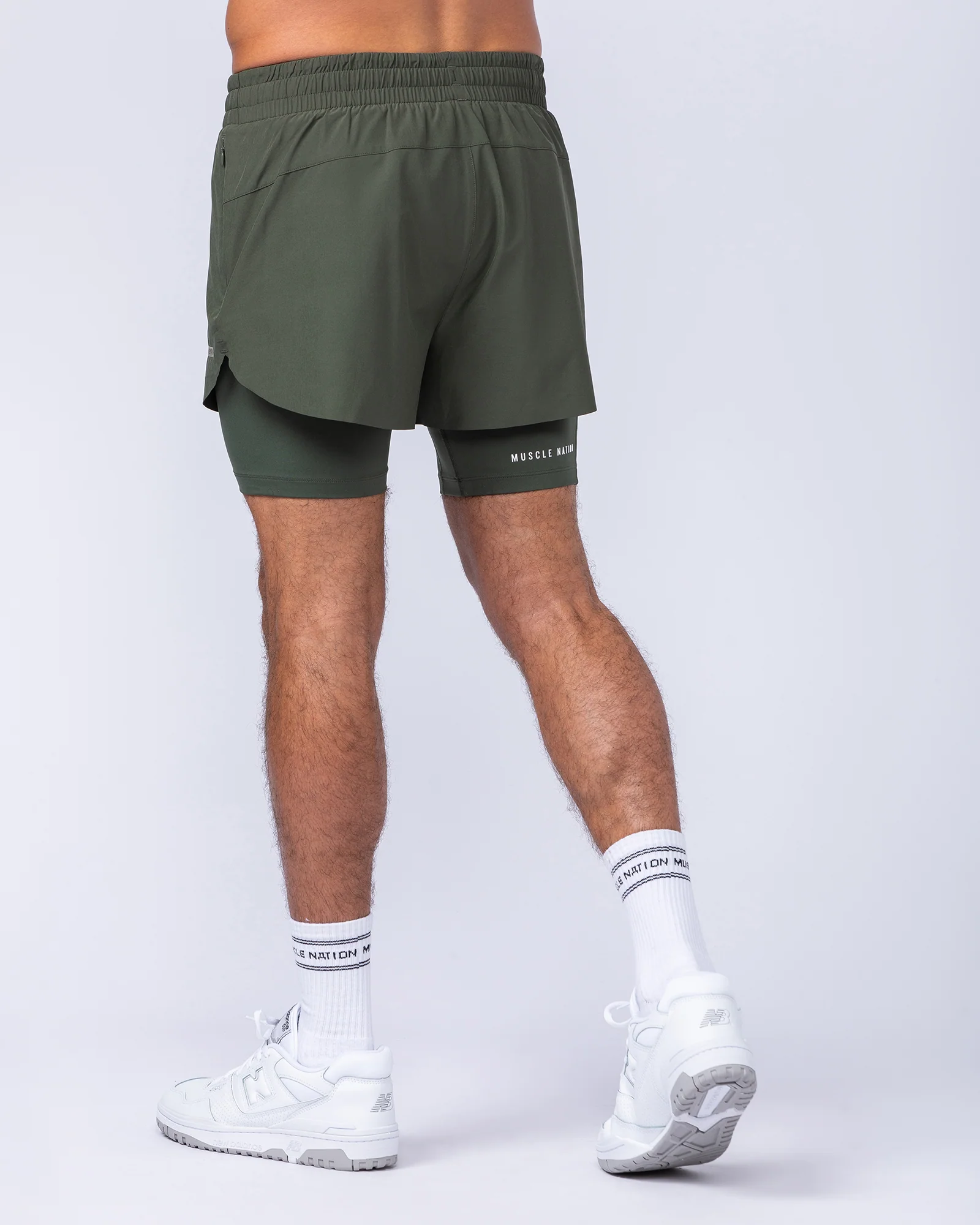 Hybrid 3" Shorts - Dark Khaki - Image 4