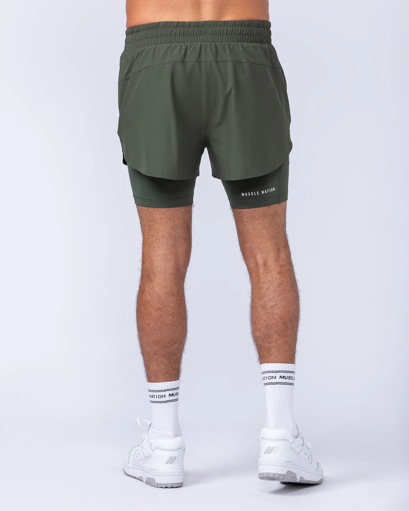 Hybrid 3" Shorts - Dark Khaki - Image 5