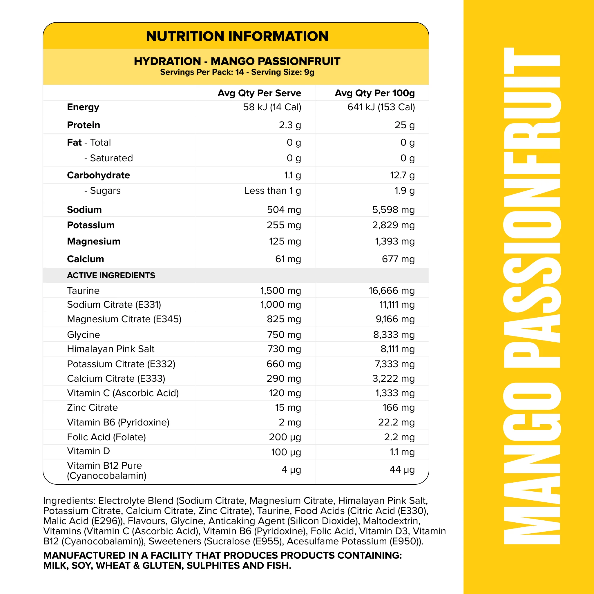 HYDRATION Sticks - Mango Passionfruit - 14 Pack - Image 3