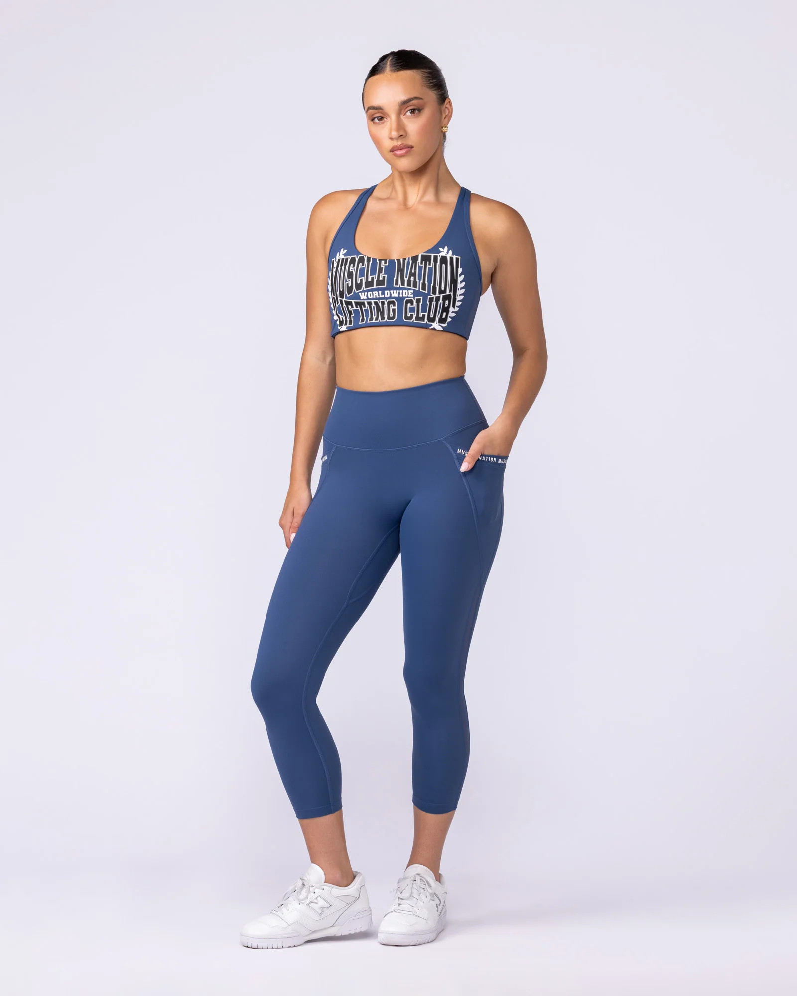 Illusion Signature Pocket 7/8 Leggings - Atlantis - Image 6
