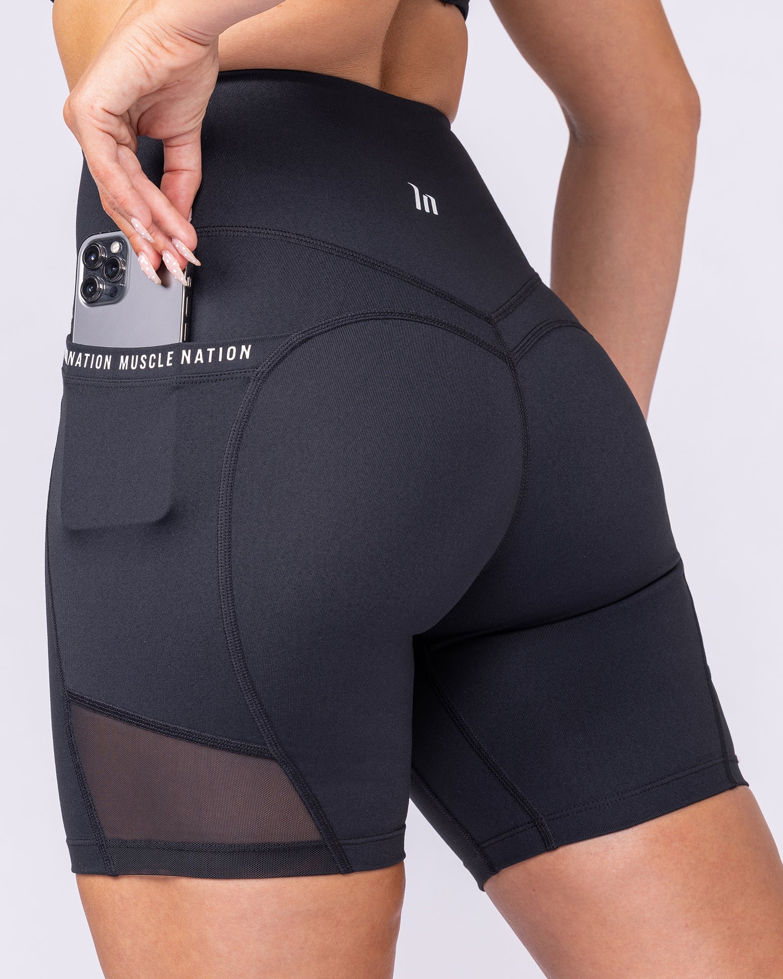 Illusion Signature Pocket Bike Shorts - Black - Image 3