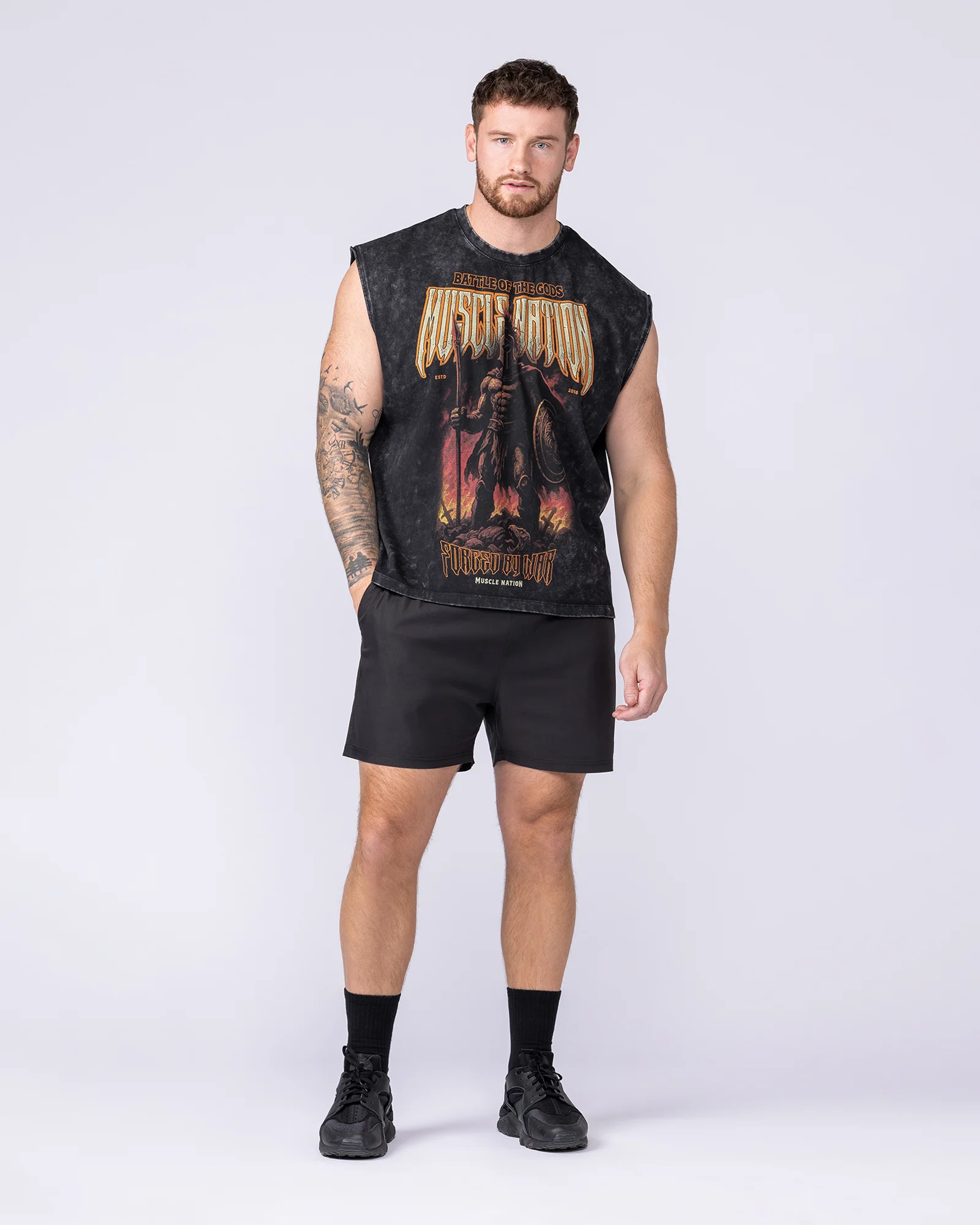 Immortal Vintage Boxy Muscle Tank - Washed Black - Image 5