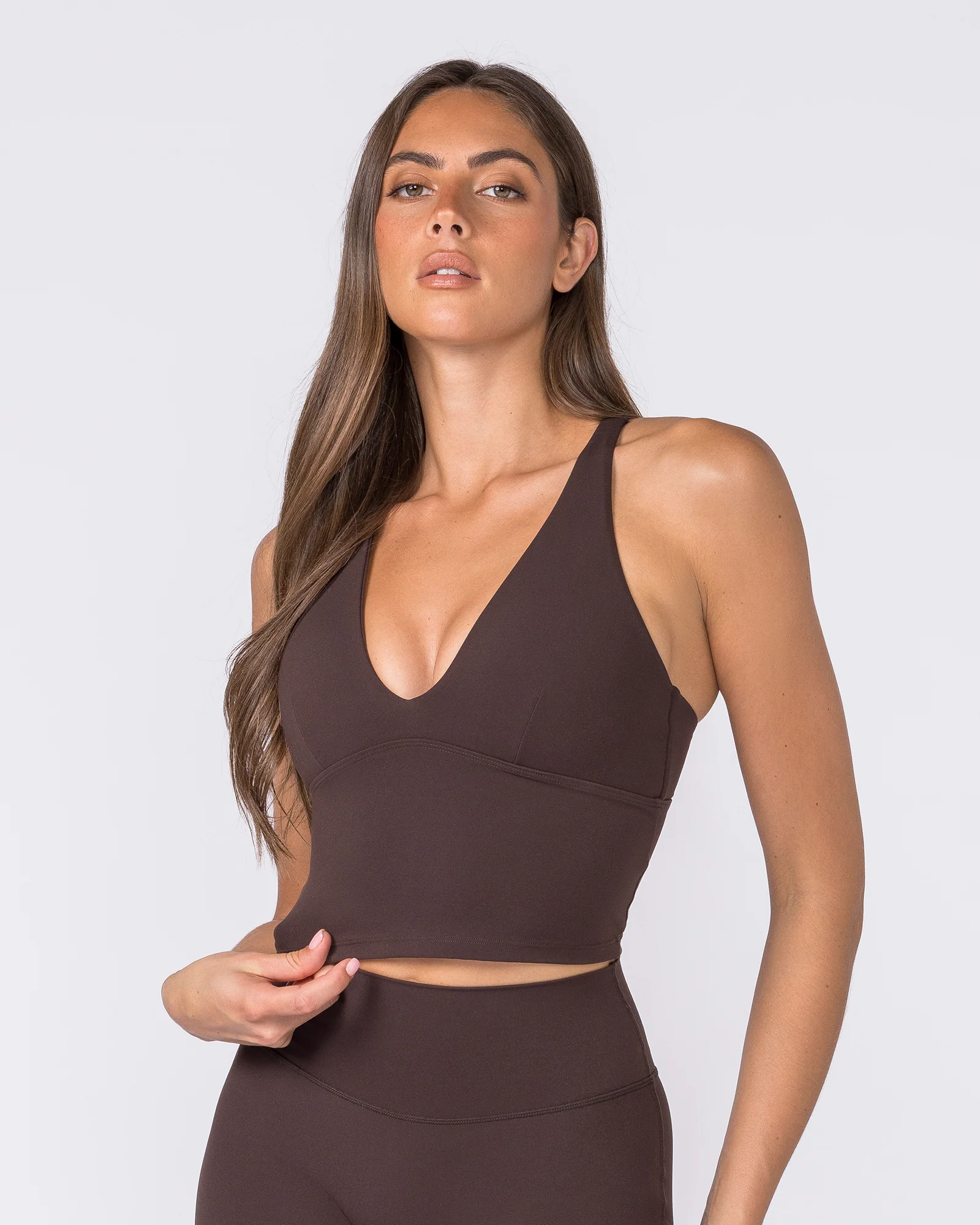 Influence Bra Tank - Cocoa - Image 3