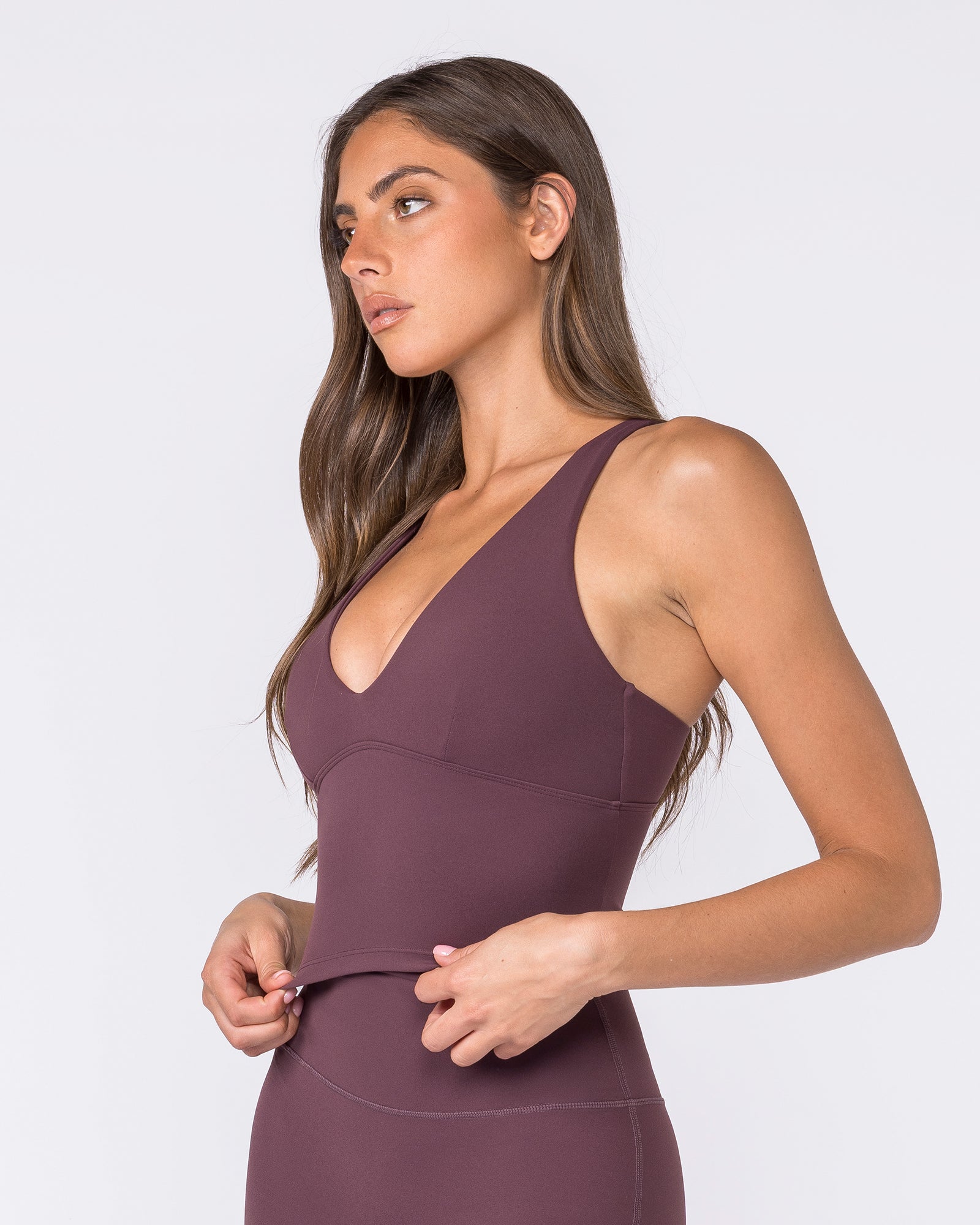 Influence Bra Tank - Dark Cherry - Image 3