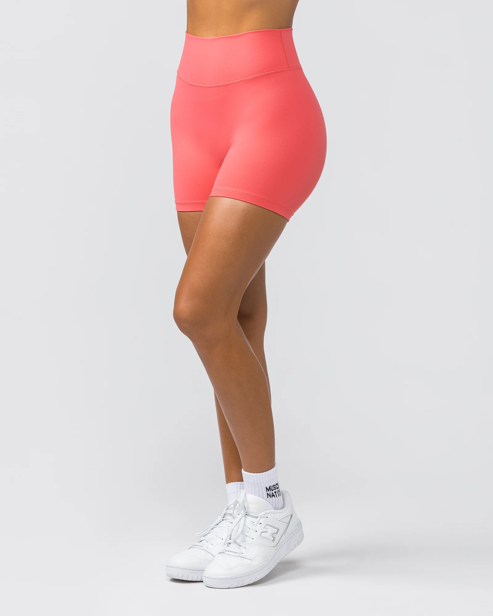 Instinct Scrunch Midway Shorts - Peach Orange - Image 2