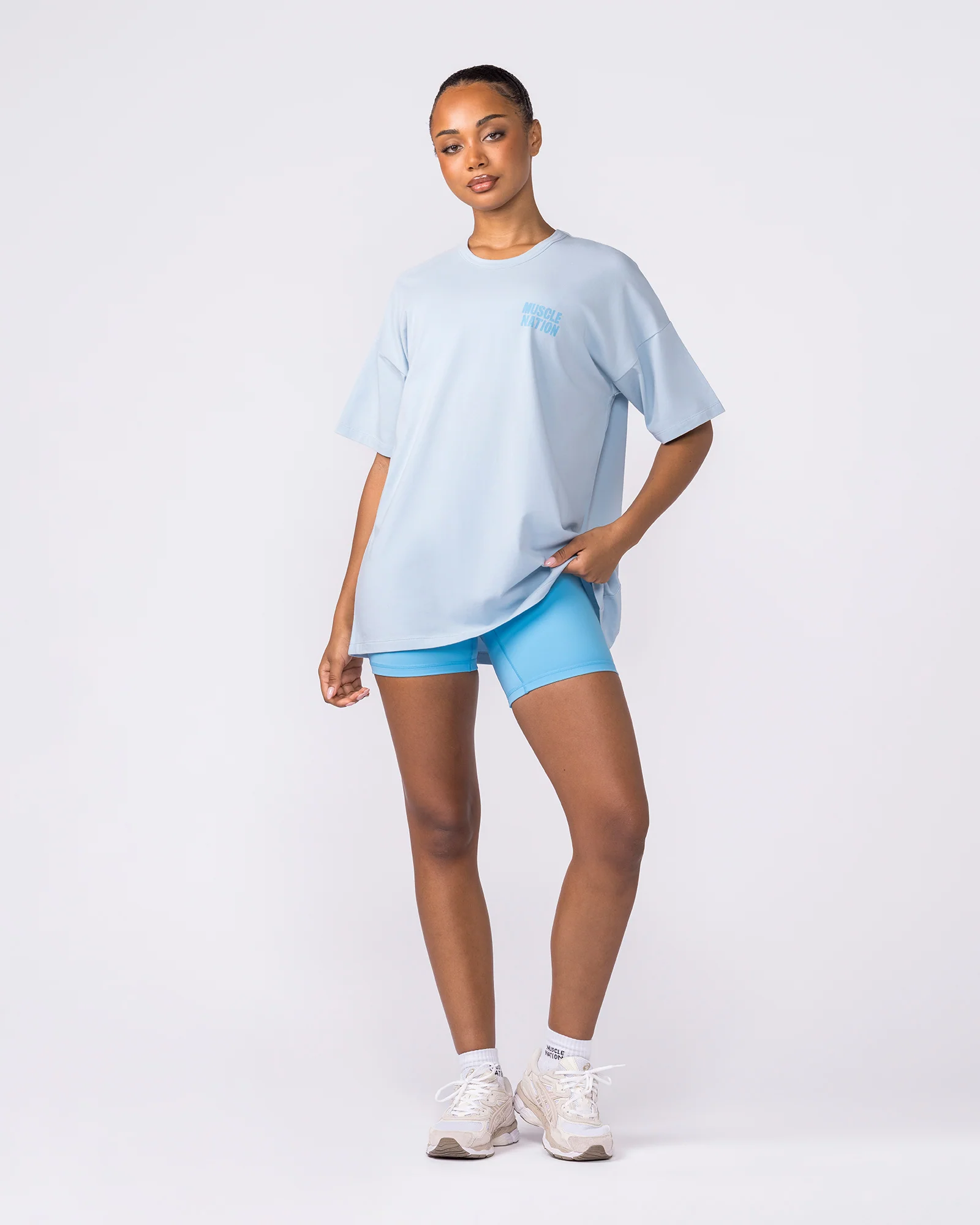 Kick-Start Oversized Tee - Bluebell - Image 6