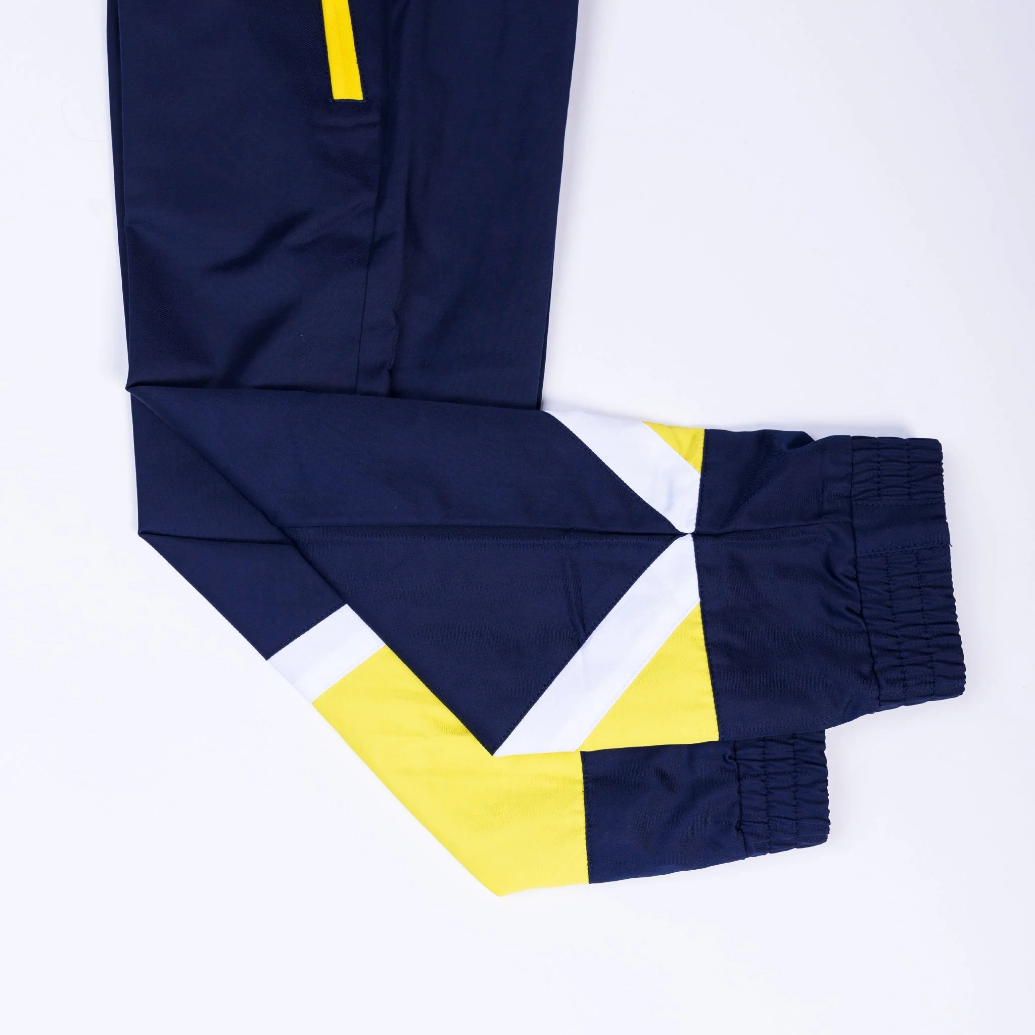 Kids MN Retro Tracksuit Pants - Navy / Yellow - Image 7