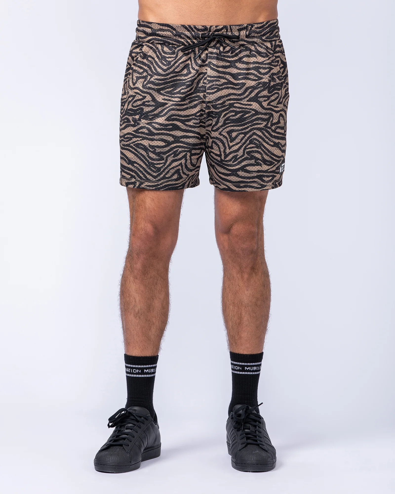Lay Up 3.5" Shorts - Dark Animal Print - Image 2