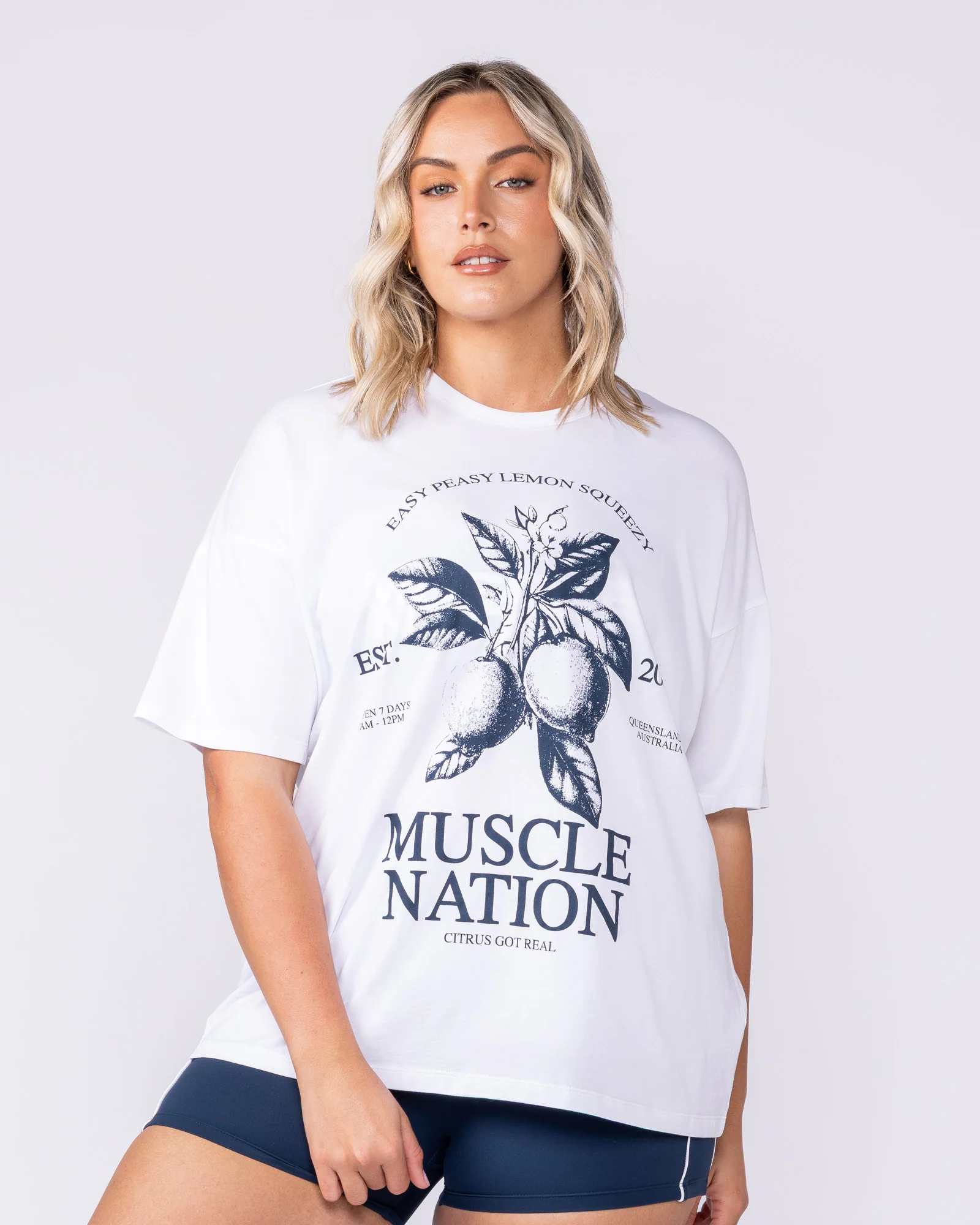 Lemon Squeezy Oversized Tee - White - Image 3