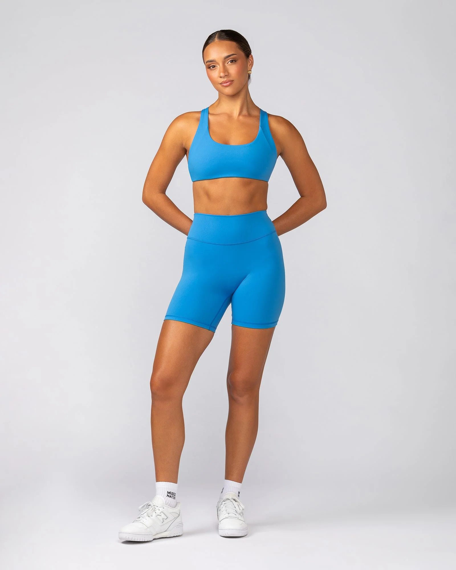 Liberty Zero Rise Bike Shorts - Azure Blue - Image 7