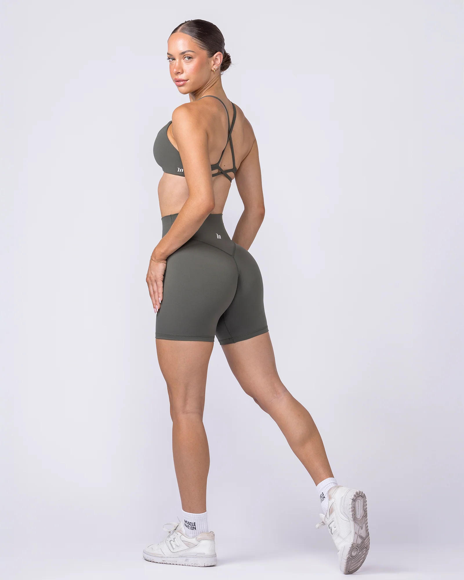 Liberty Zero Rise Bike Shorts - Eucalyptus - Image 5