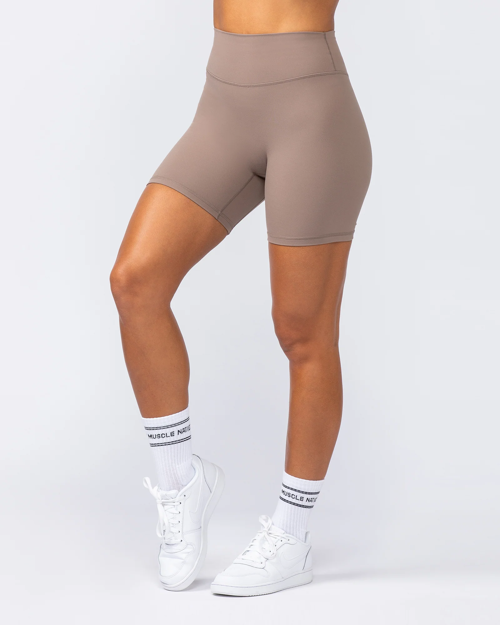 Liberty Zero Rise Bike Shorts - Mushroom - Image 3