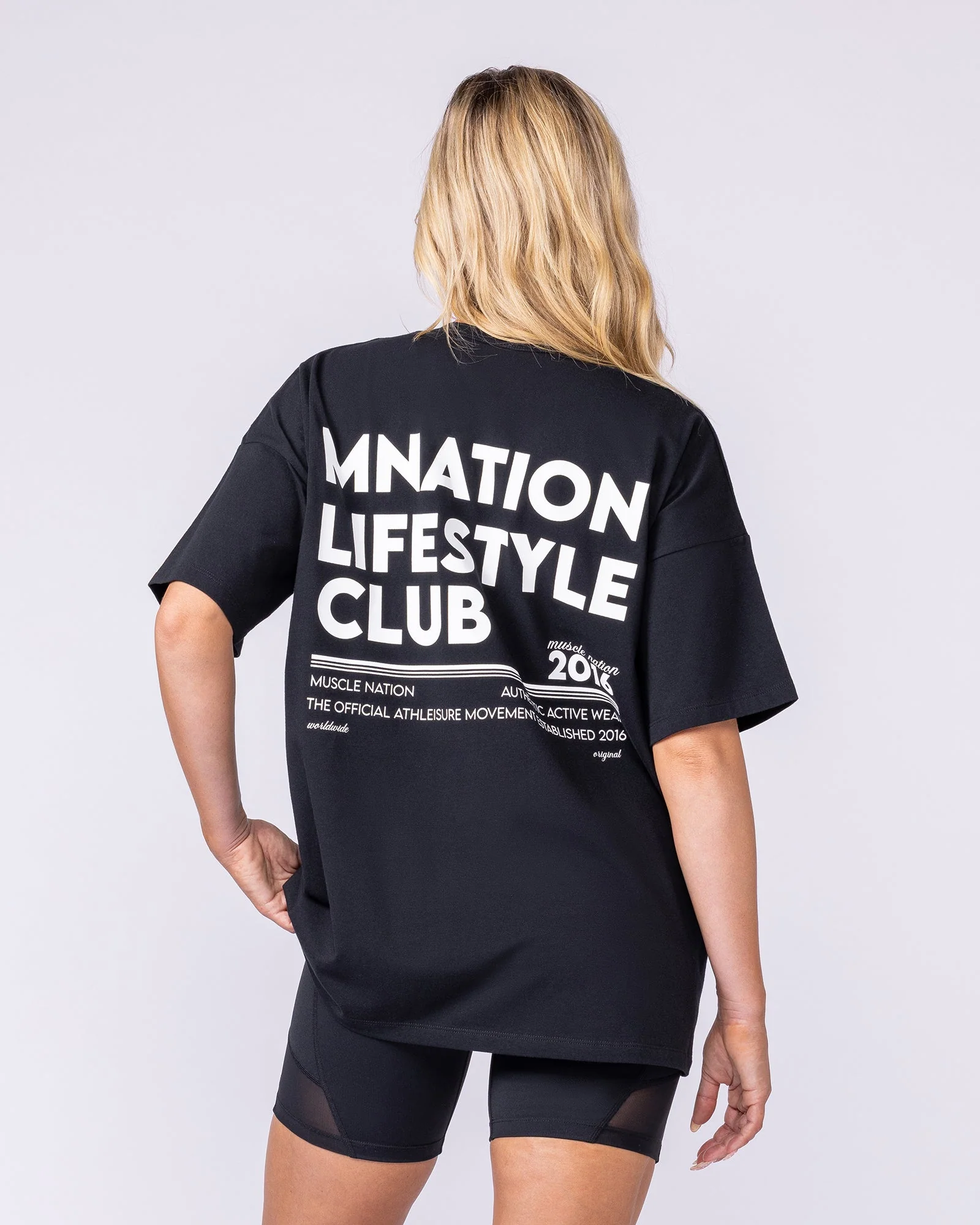 Lifestyle Club Oversized Tee - Black - Image 4