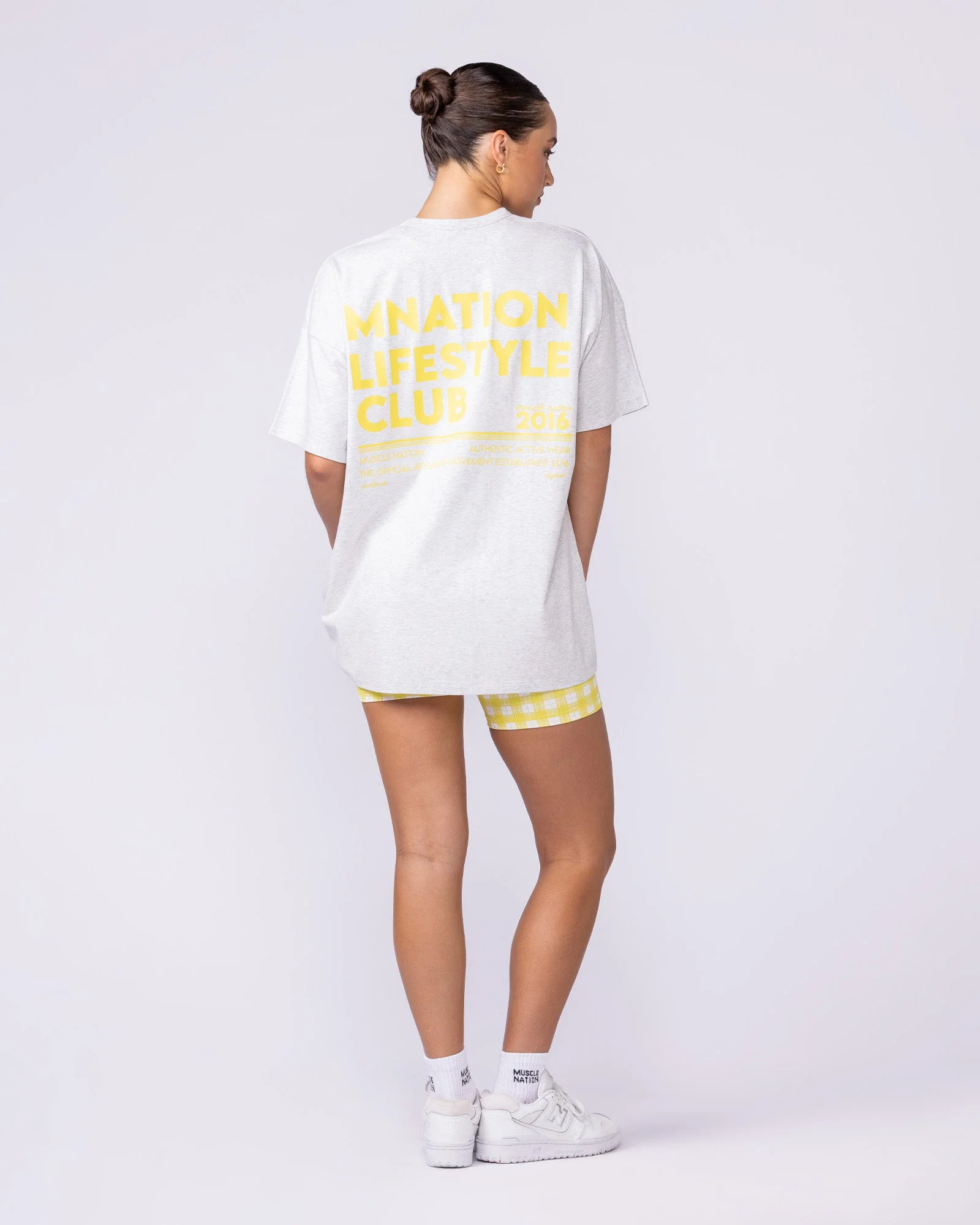 Lifestyle Club Oversized Tee - Snow Grey Marl - Image 5