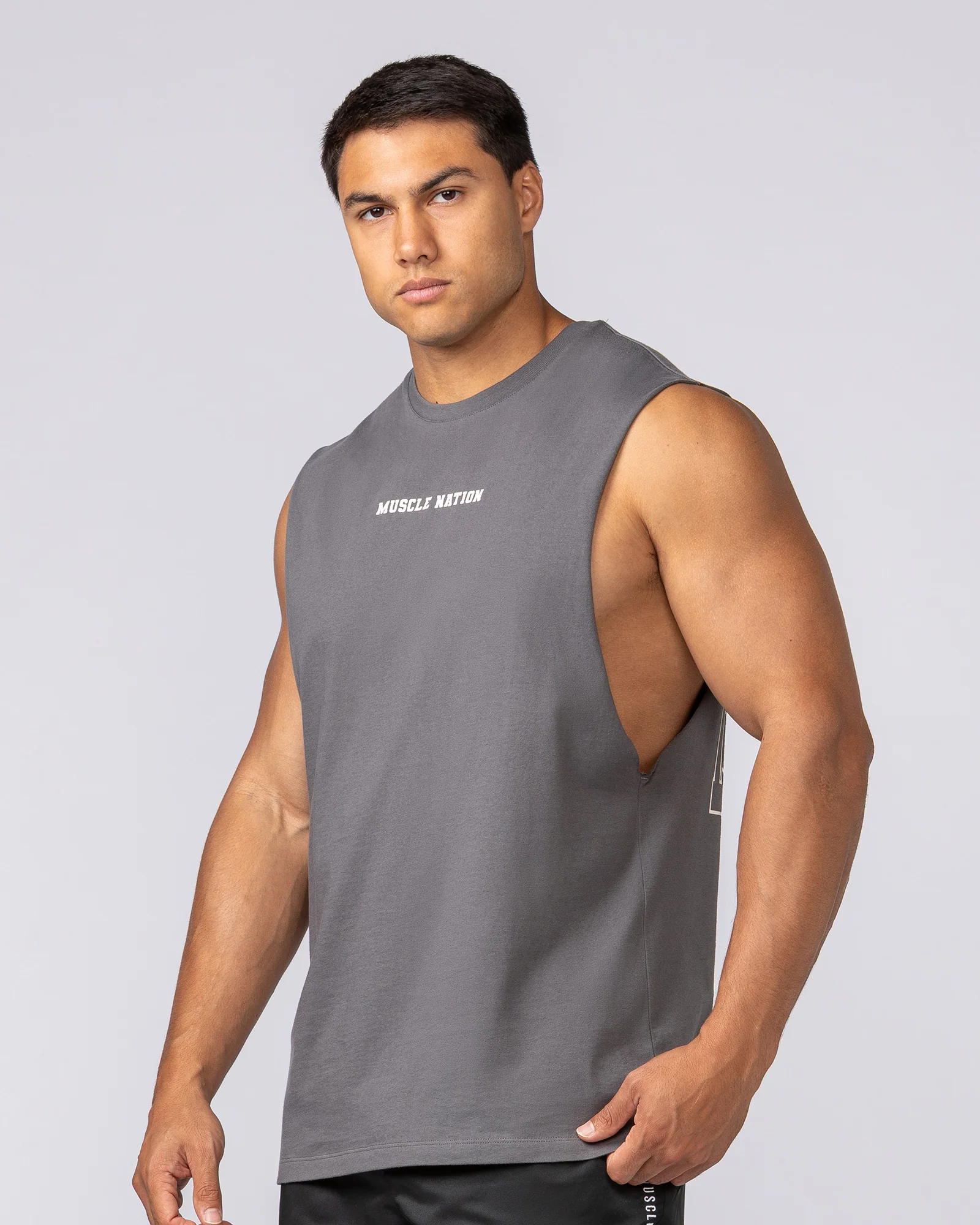 Lifting Club Drop Arm Tank - Gunmetal - Image 3