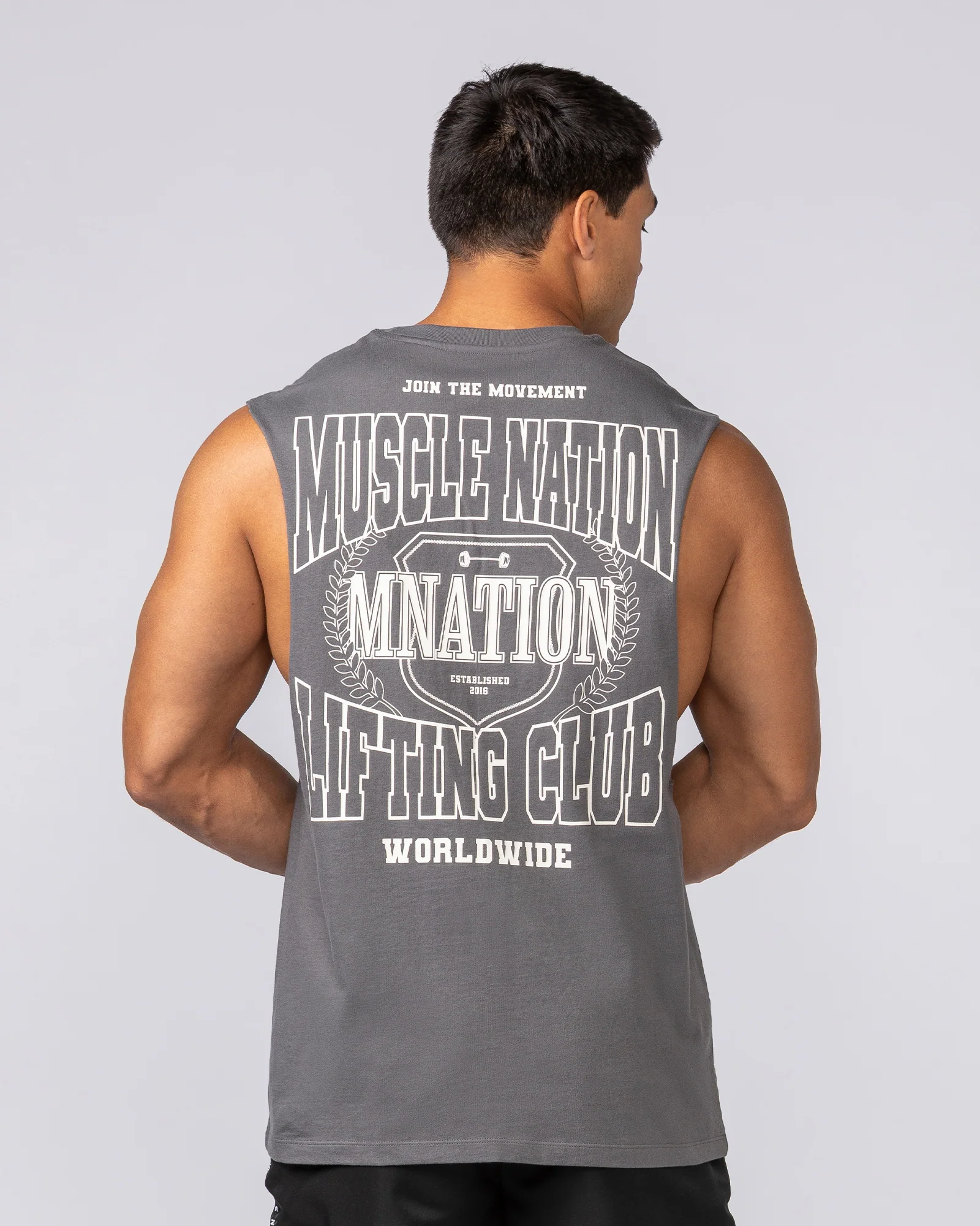 Lifting Club Drop Arm Tank - Gunmetal - Image 4