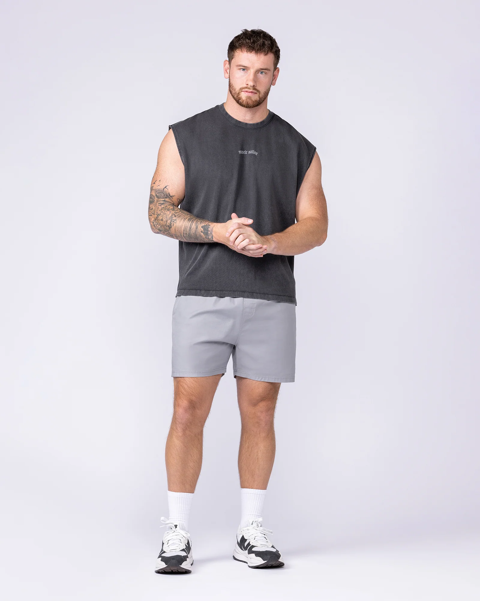 Lifting Club Vintage Boxy Muscle Tank - Washed Black - Image 7