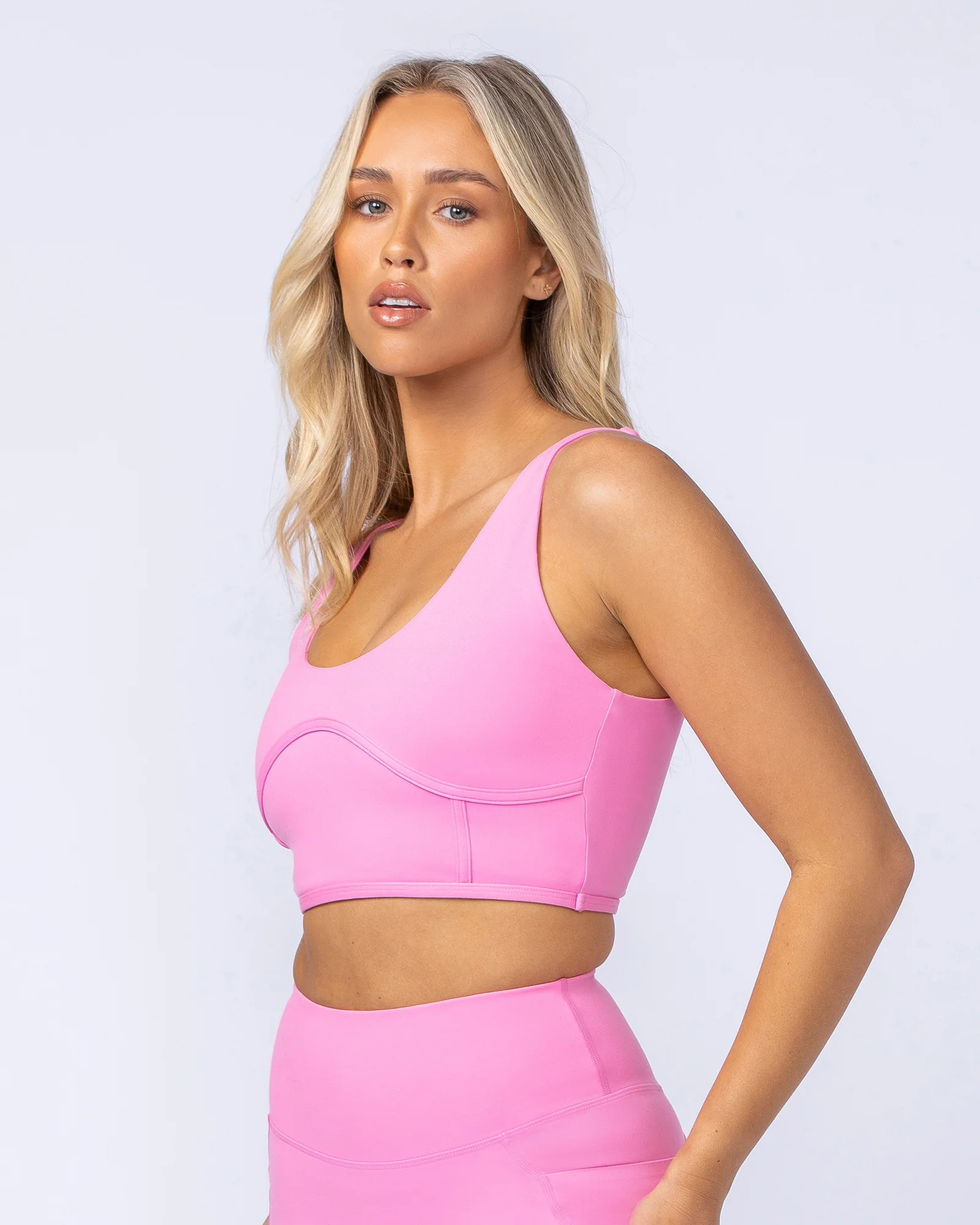 Limitless Longline Bra - Hollywood Pink - Image 2