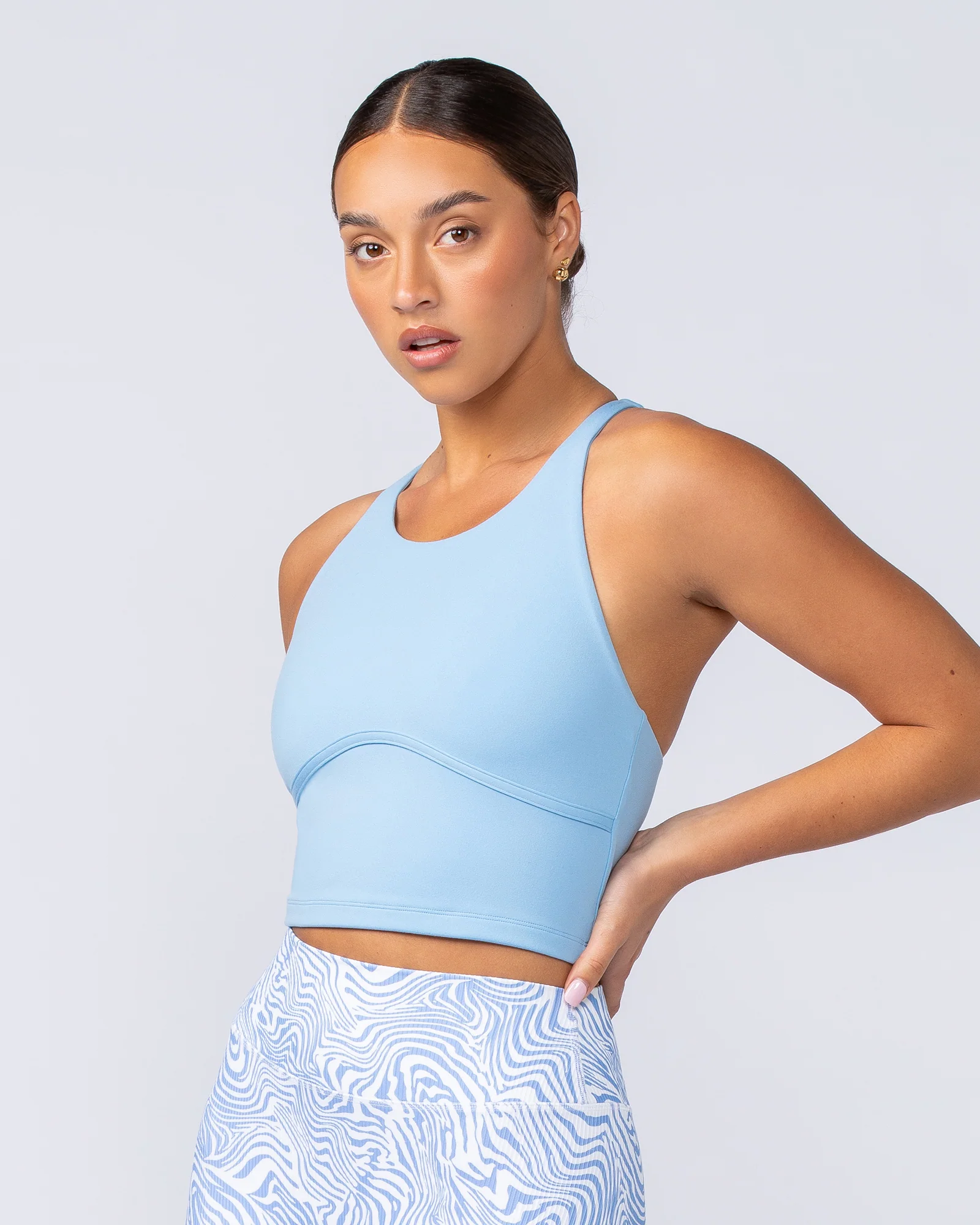 Limitless Cropped Active Tank - Pacific Blue - Image 3