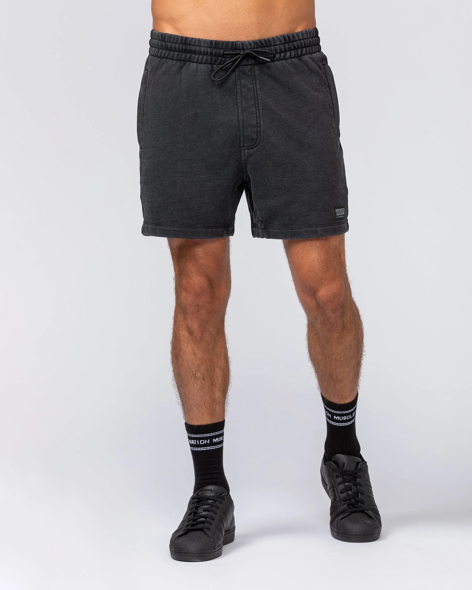 Loopback 5" Sweat Shorts - Washed Black - Image 2