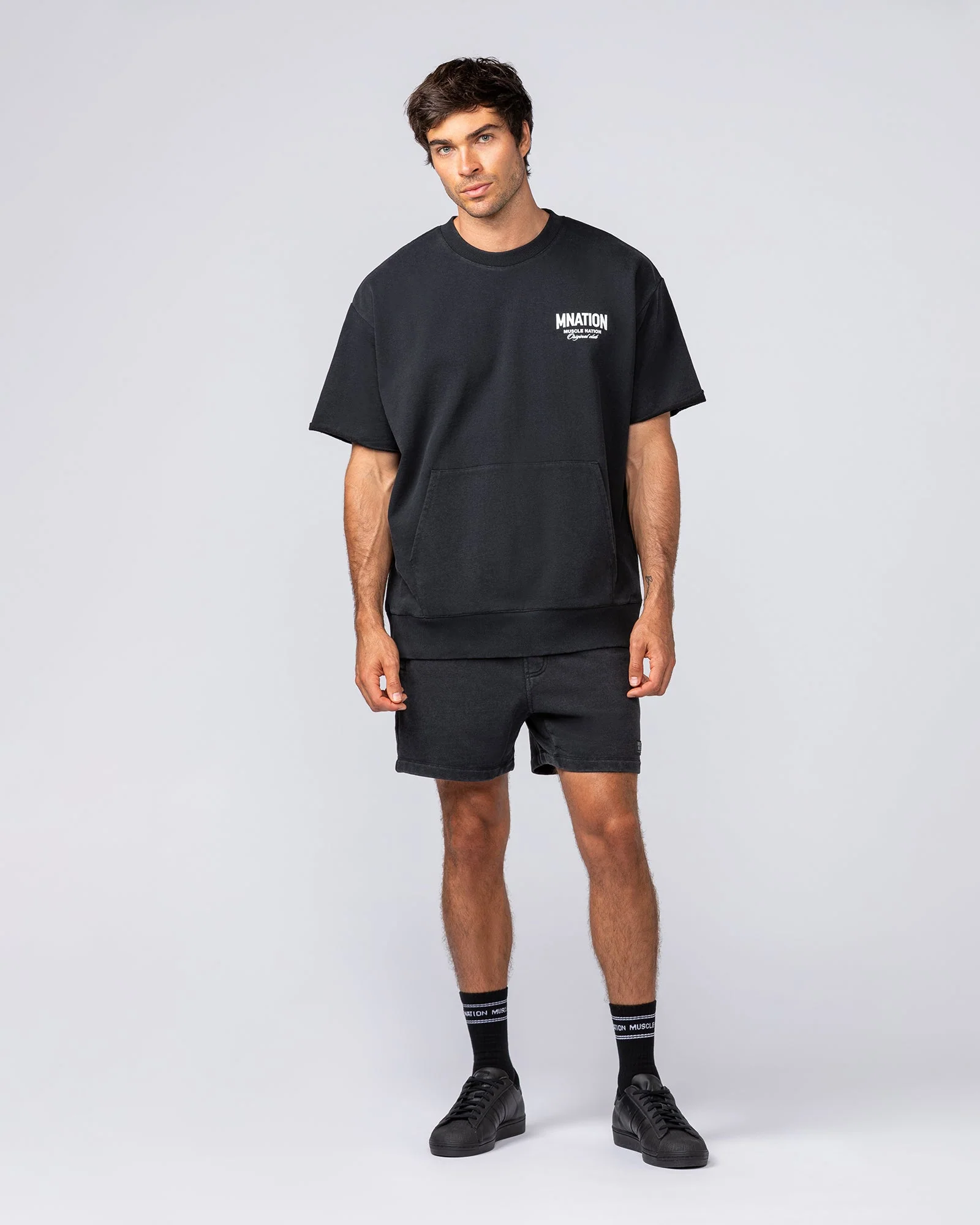 Loopback 5" Sweat Shorts - Washed Black - Image 6