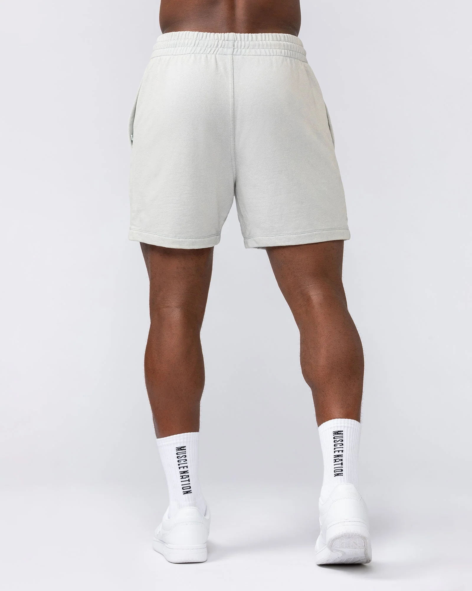 Loopback 5" Sweat Shorts - Washed Light Grey - Image 6