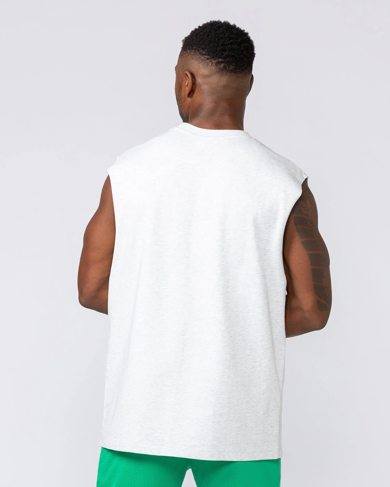 Loopback Muscle Tank - Snow Grey Marl - Image 5