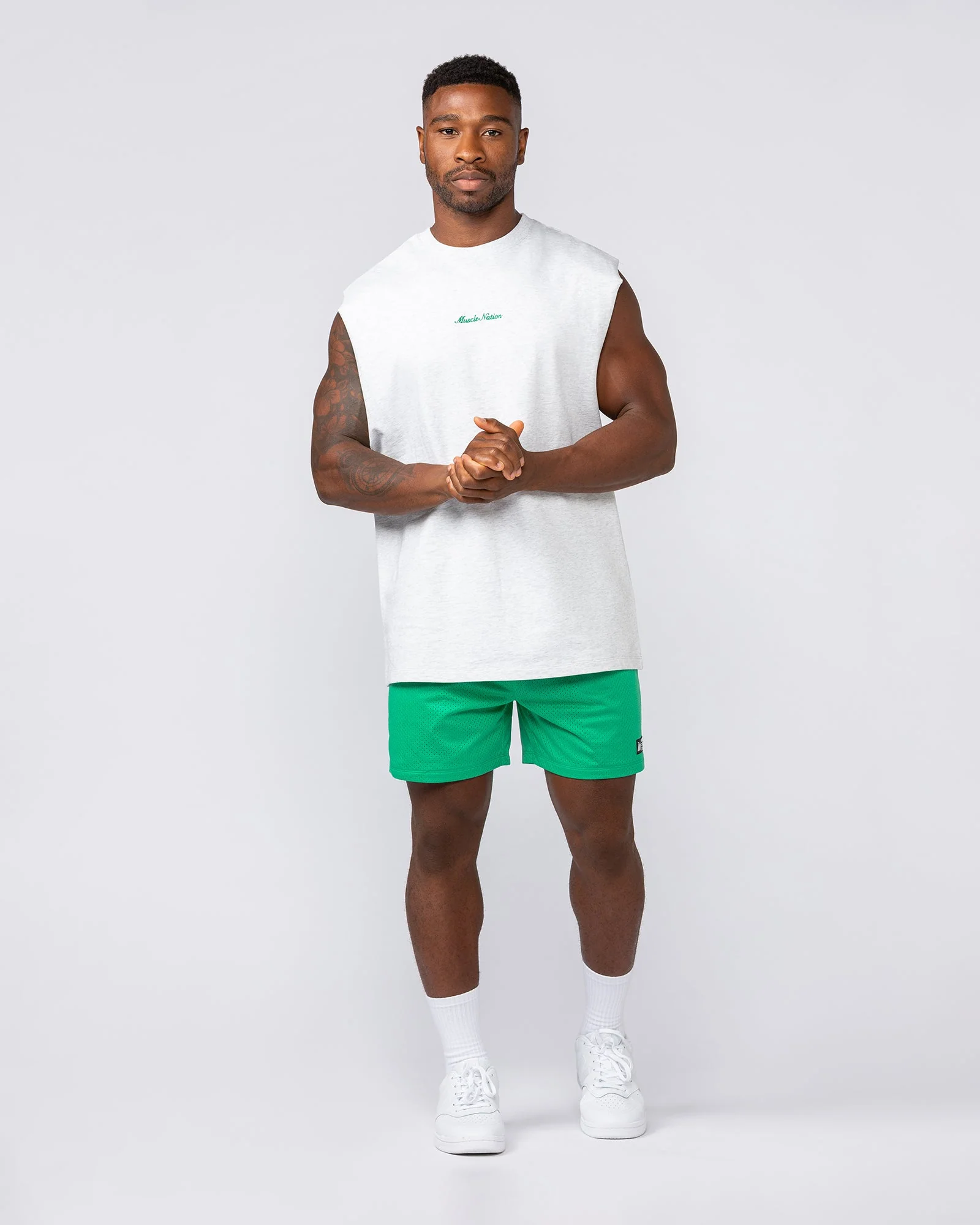 Loopback Muscle Tank - Snow Grey Marl - Image 6