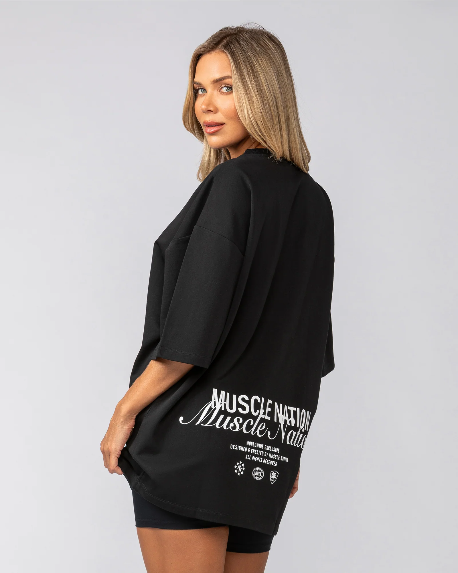 Loopback Oversized Tee - Black - Image 7