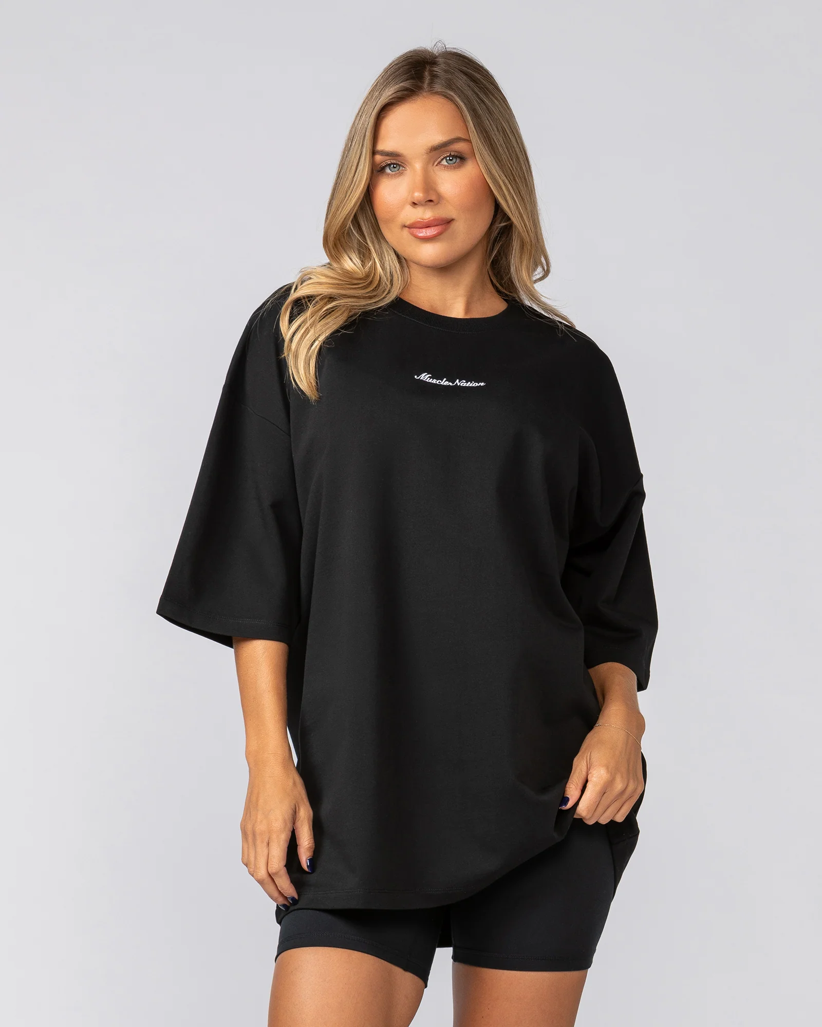 Loopback Oversized Tee - Black - Image 8