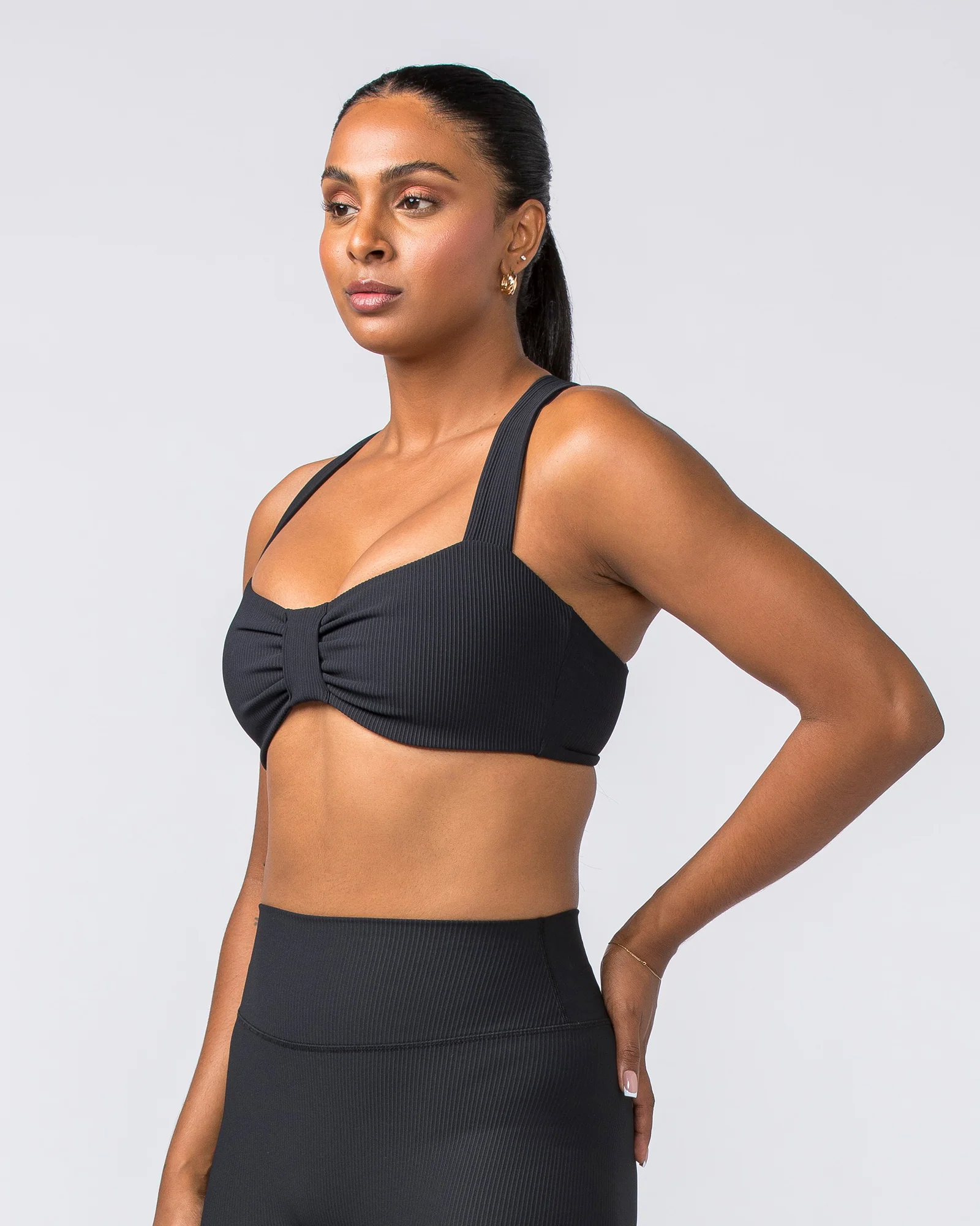 Lush Rib Bralette - Black - Image 3
