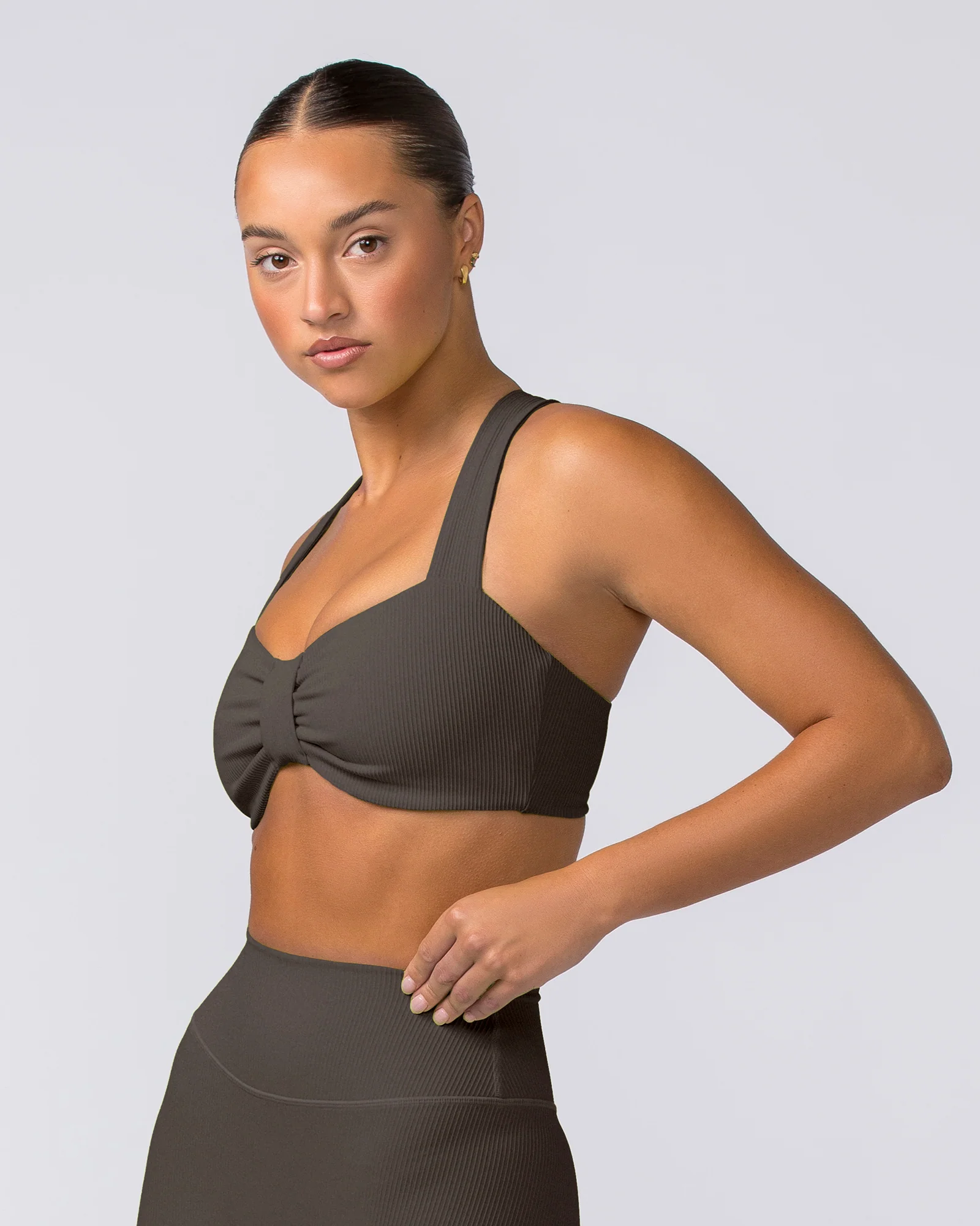 Lush Rib Bralette - Deep Brown - Image 3