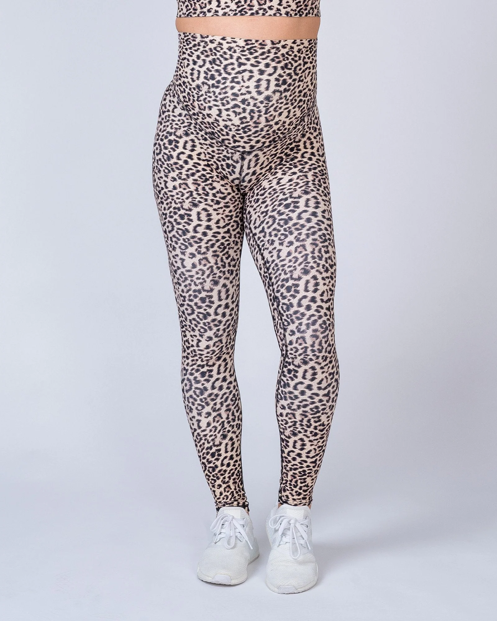 Maternity Leggings - Yellow Leopard - Image 4