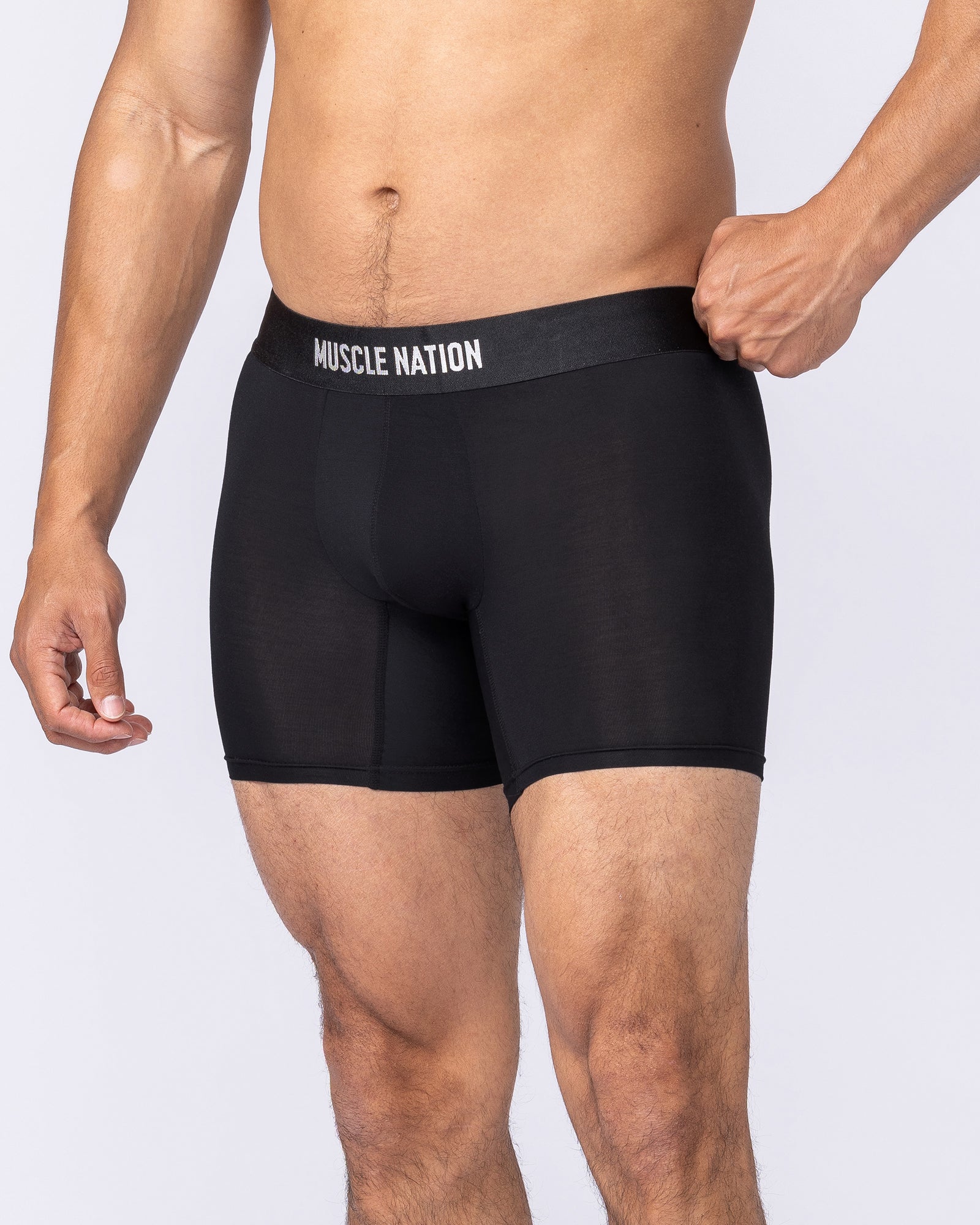 Mens Boxer Briefs - 3Pack - Black - Image 2